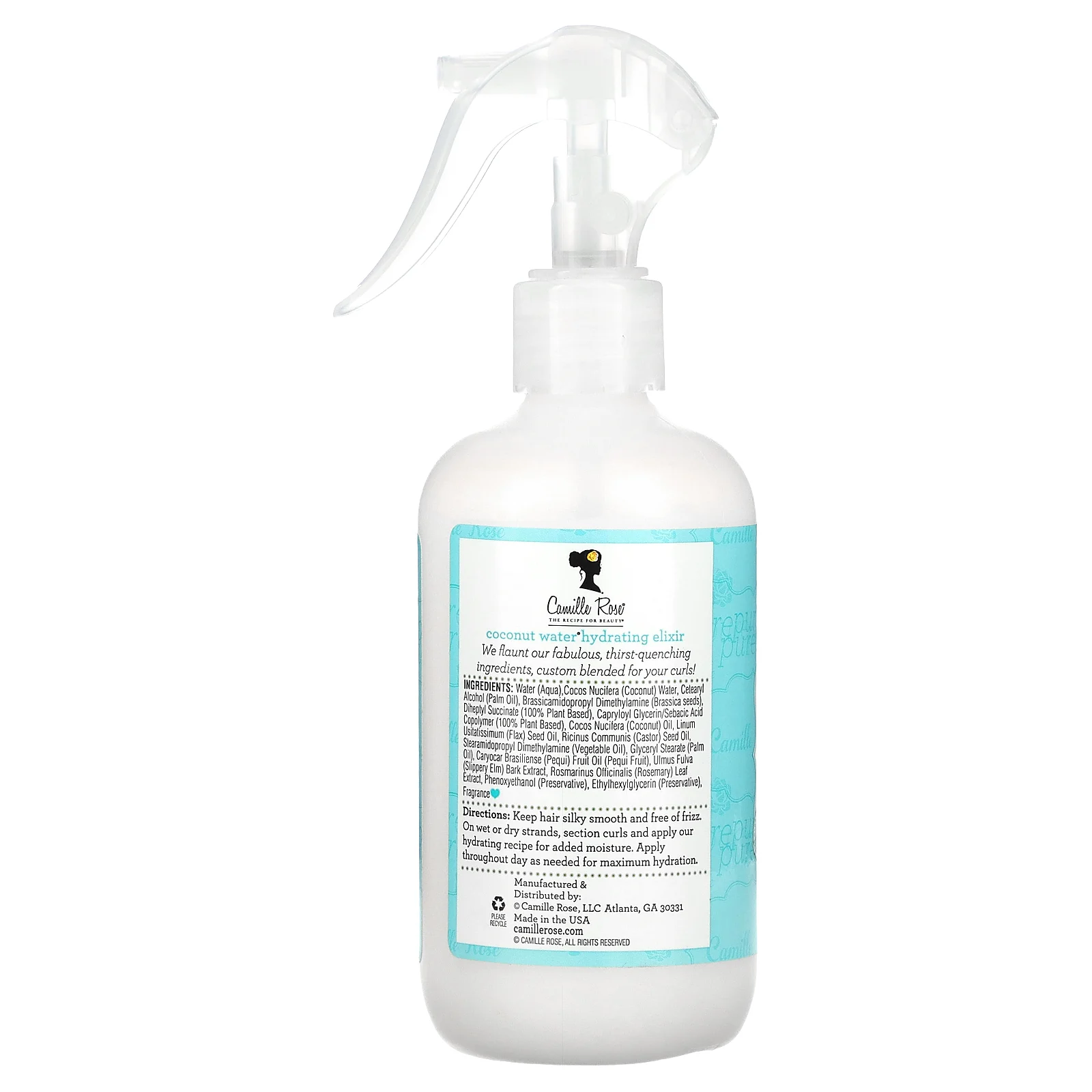 Camille Rose, кокосовая вода, увлажняющий эликсир, 240 мл (8 унций)