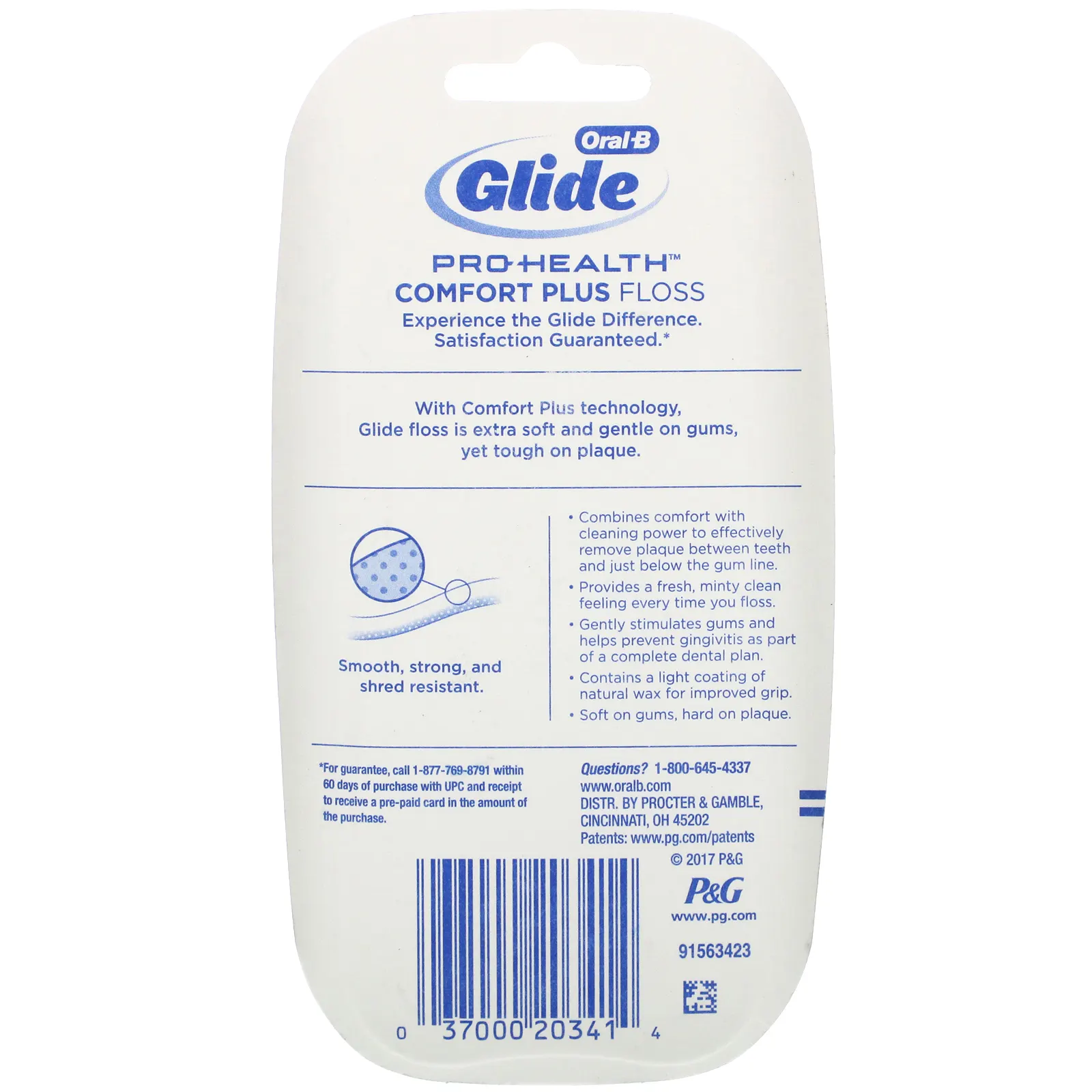 Oral-B, Glide, Pro-Health, нить Comfort Plus, мята, 2 упаковки, 43,7 ярда (40 м) каждый