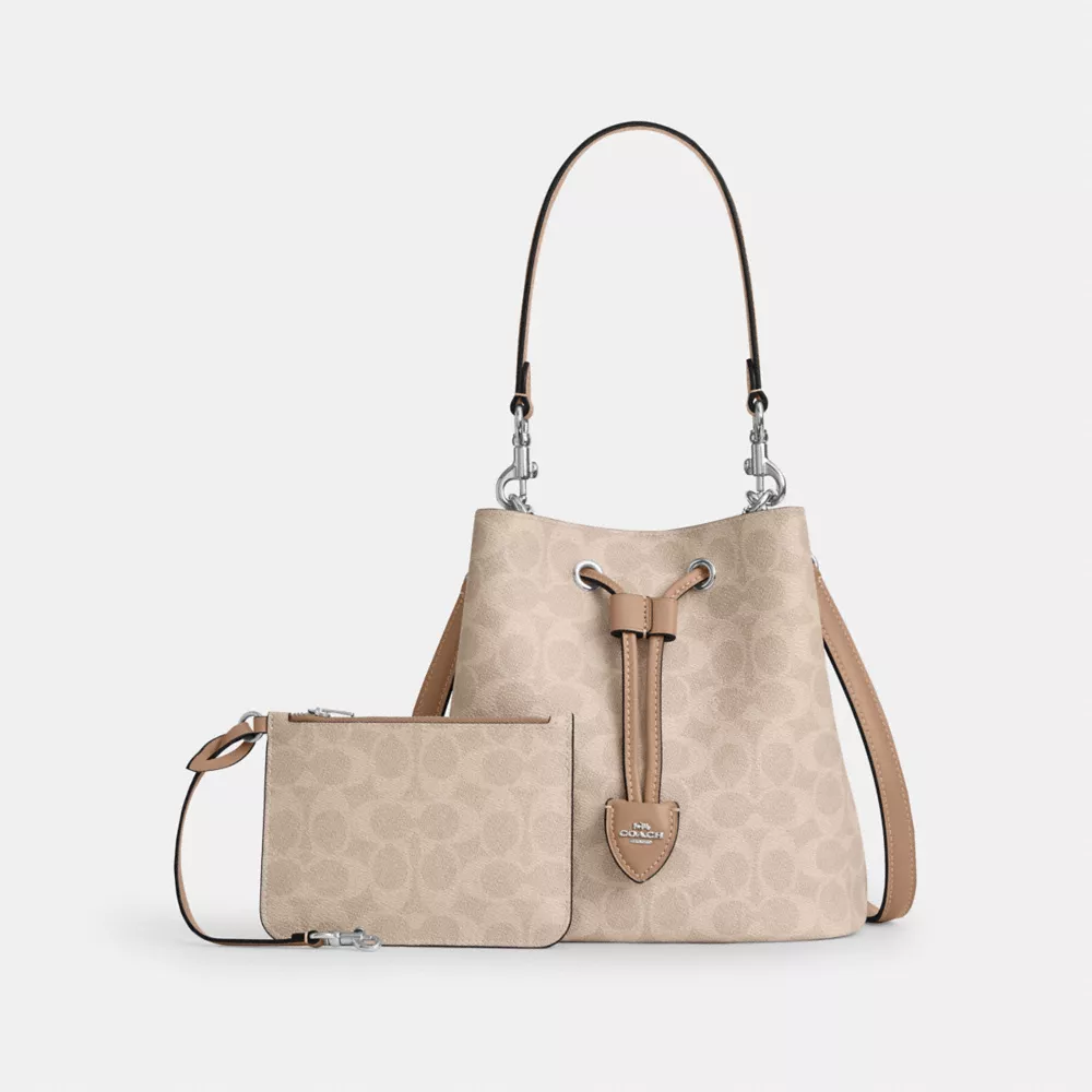 Сумка COACH Rowan Bucket Bag In Signature Canvas