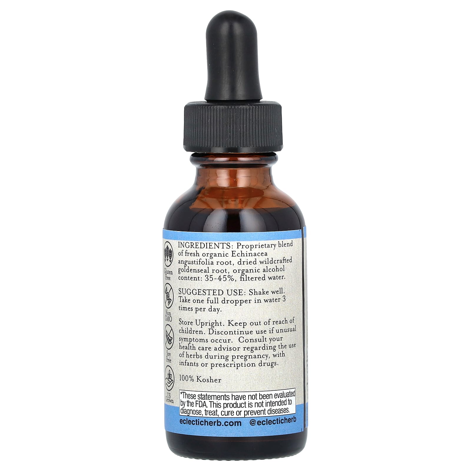 Eclectic Herb, эхинацея и желтокорень, 30 мл (1 жидк. унция)