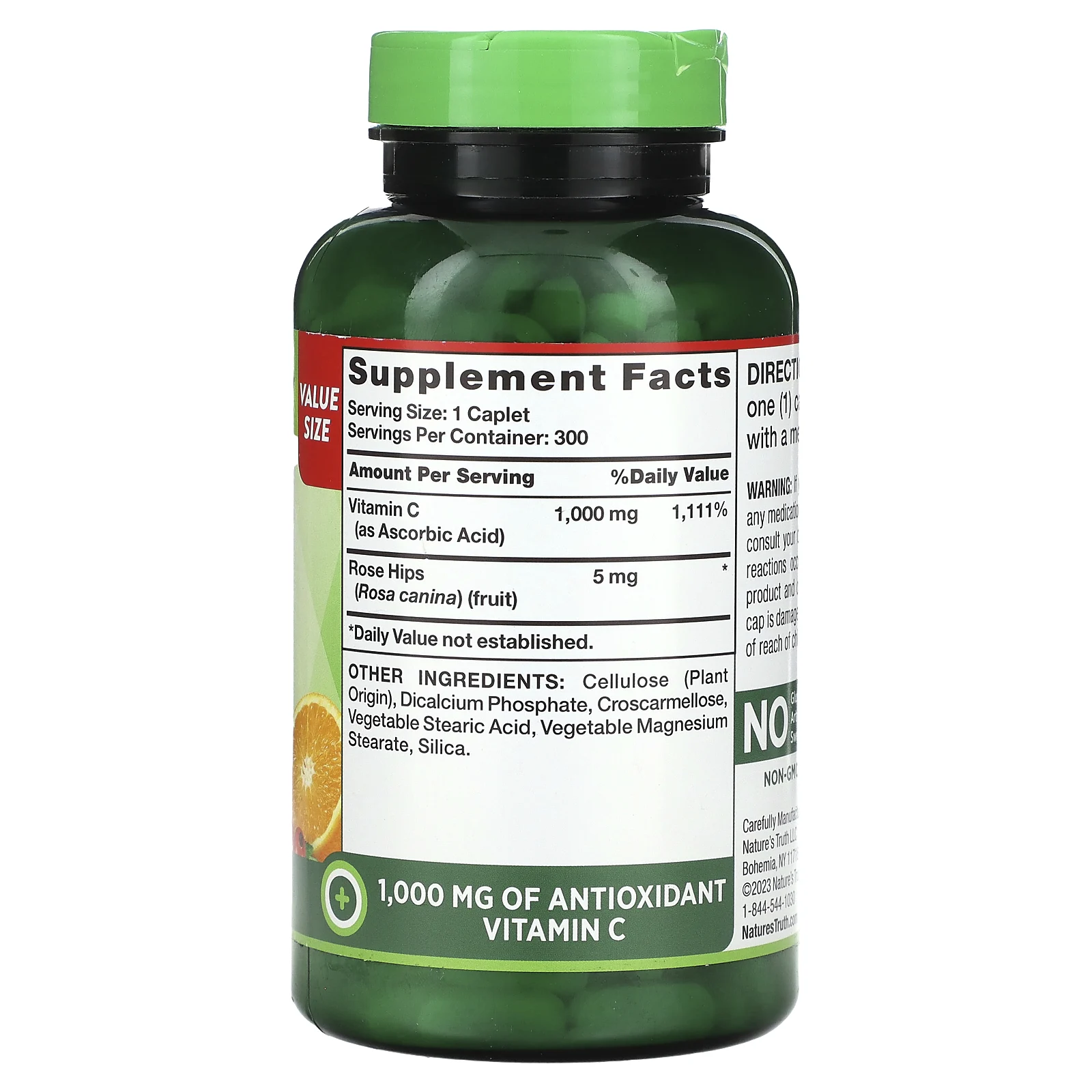 Nature's Truth, Витамин C и шиповник, 1000 мг, 300 капсул