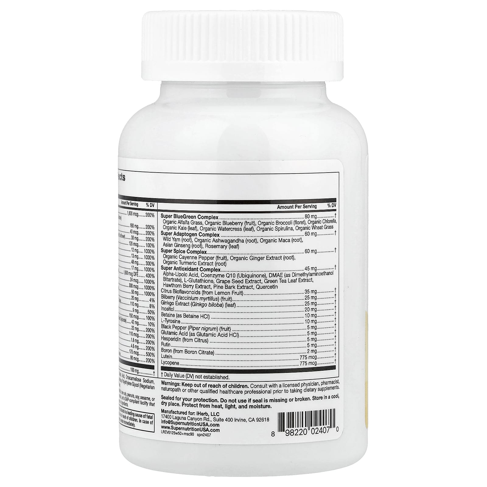 Super Nutrition, SimplyOne®, мультивитамины и суперкомплексы для женщин старше 50 лет, 90 таблеток