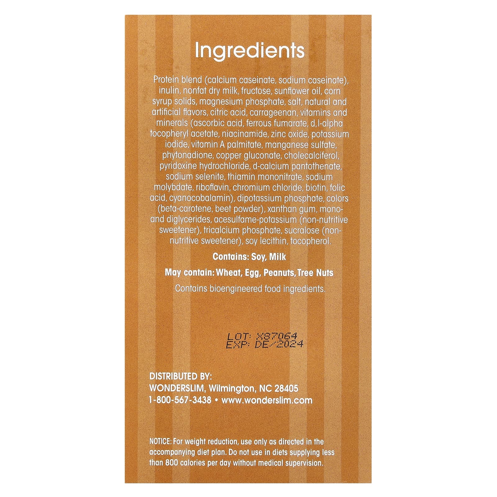 WonderSlim, коктейль, апельсиновый крем, 7 пакетиков по 29 г (1,02 унции)