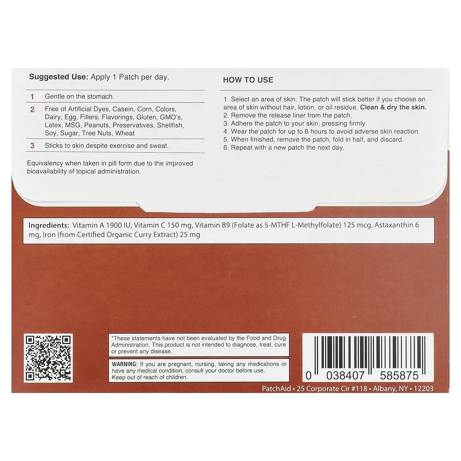 PatchAid, патч с железом для детей, 30 патчей