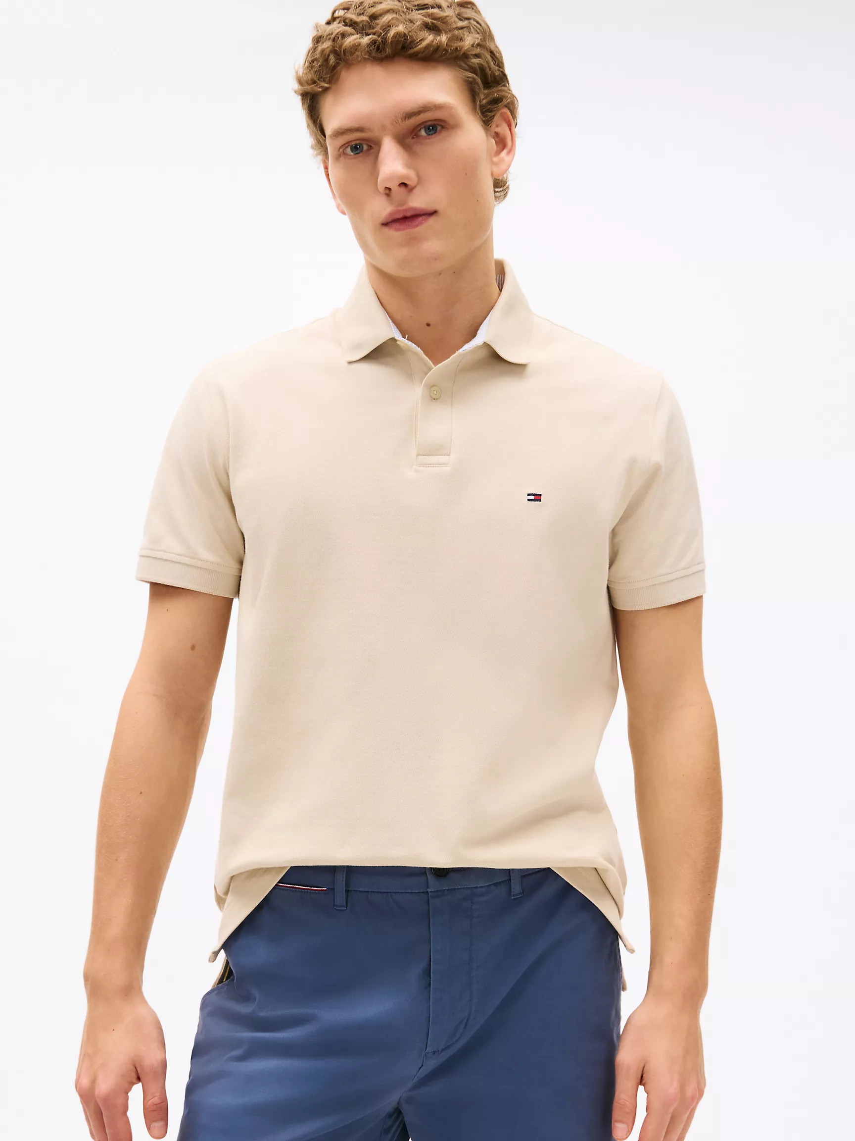 Мужское поло Tommy Hilfiger, Эластичное поло стандартного кроя Tommy