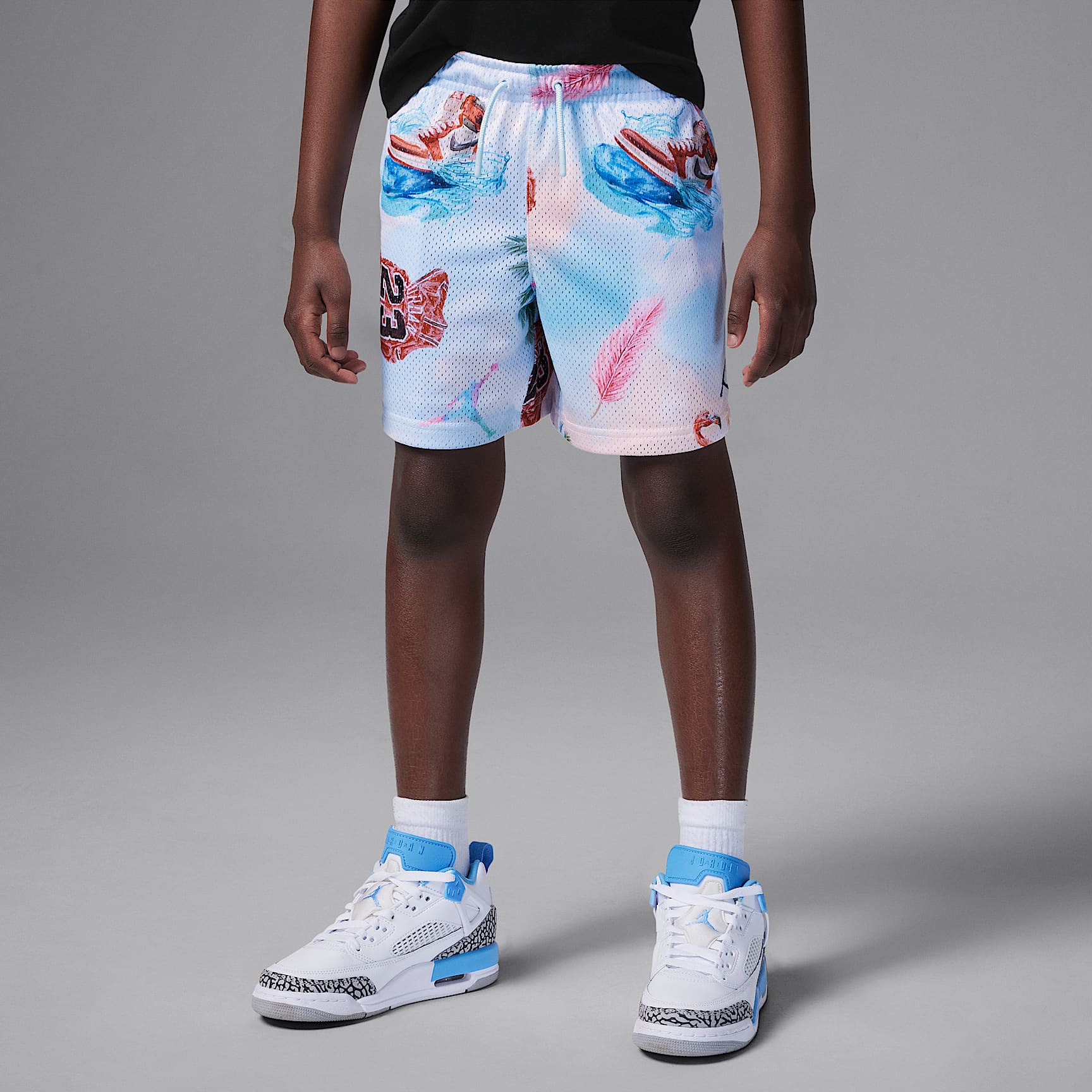 Jordan Dri-FIT Essentials Little Kids' Summer Pack Printed Mesh Shorts