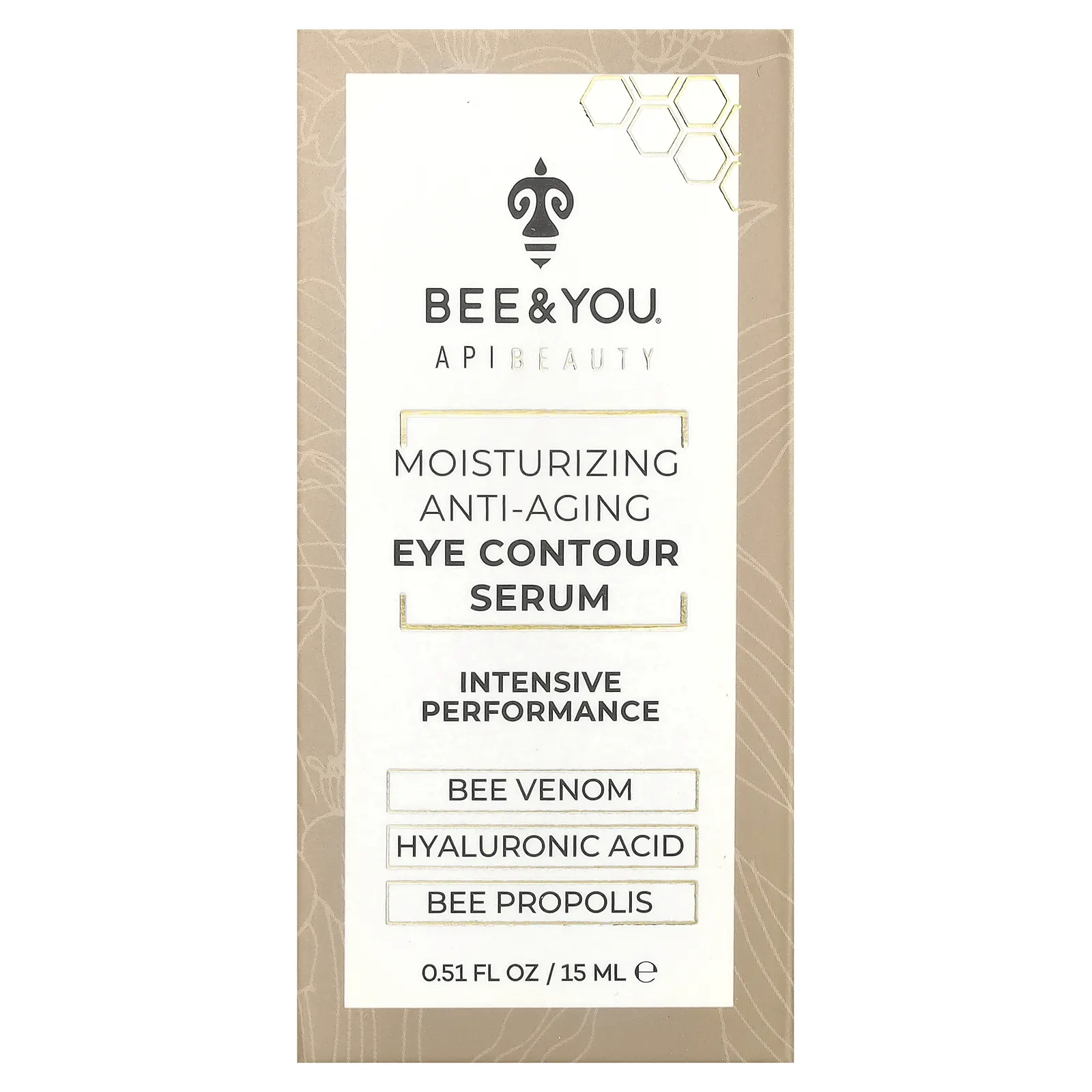 Bee&You, Увлажняющая антивозрастная сыворотка для контура глаз, 15 мл (0,51 жидк. Унции)