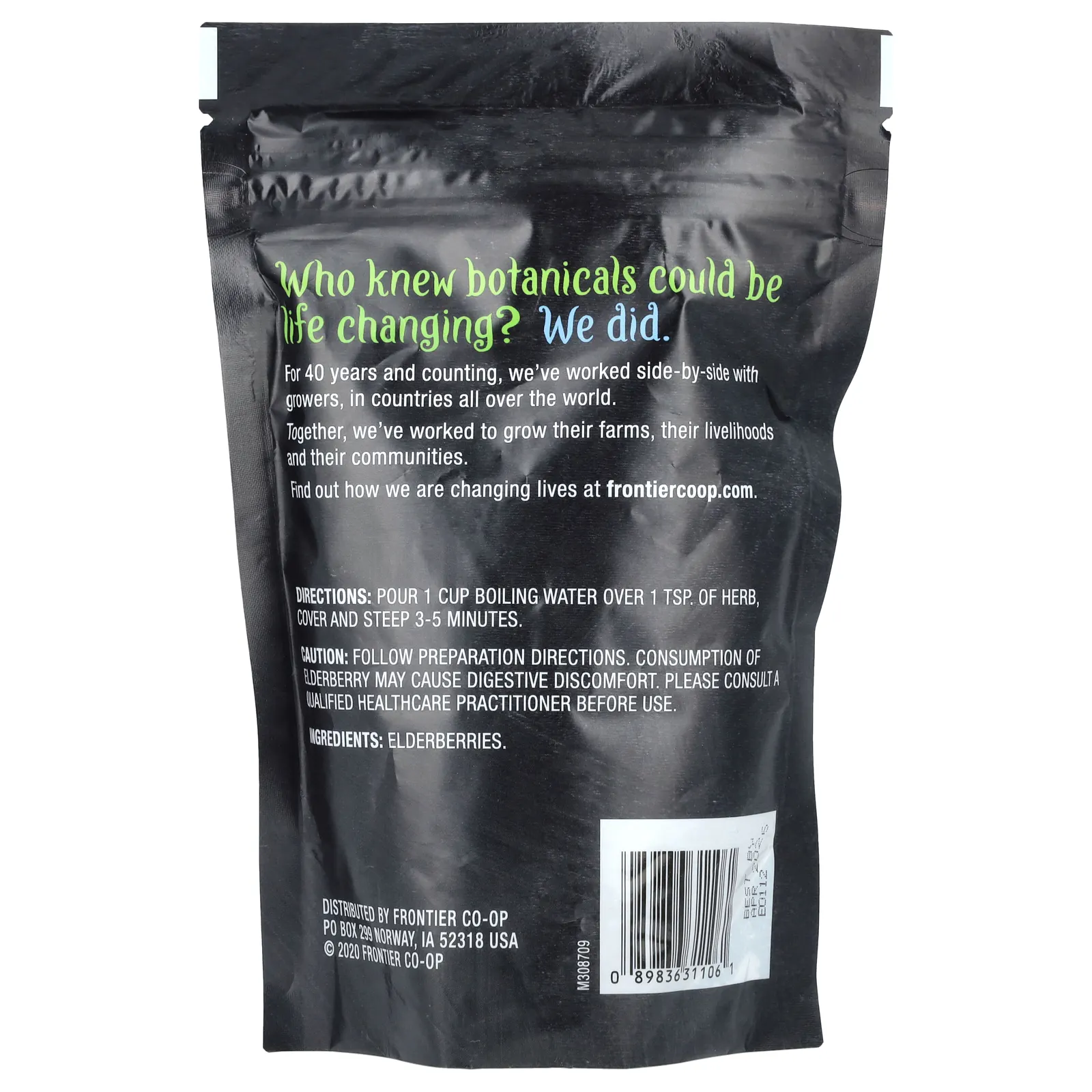 Frontier Co-op, Цельные ягоды бузины, 8 унций (227 г)
