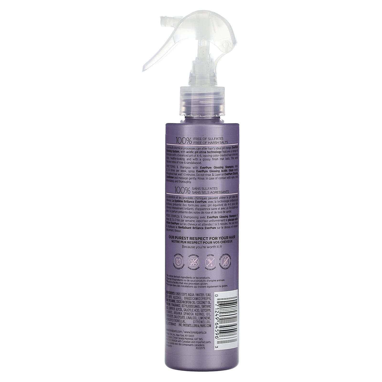 L'Oréal, EverPure, 2 блеска для душа, кислая глазурь, 200 мл (6,7 жидк. Унции)