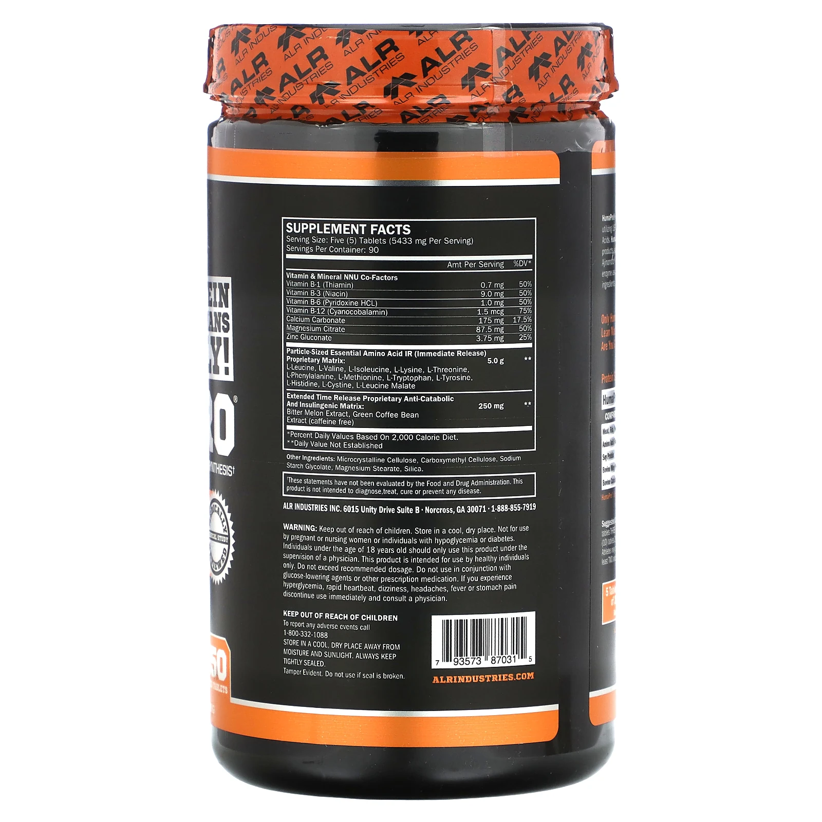 ALR Industries, HumaPro, 1087 мг, 450 таблеток, покрытых оболочкой (217 мг в 1 таблетке)