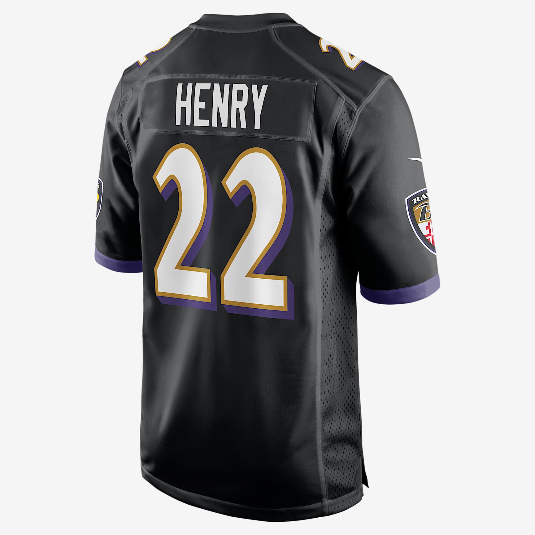 Derrick Henry Baltimore Ravens Men's Nike NFL Game Jersey