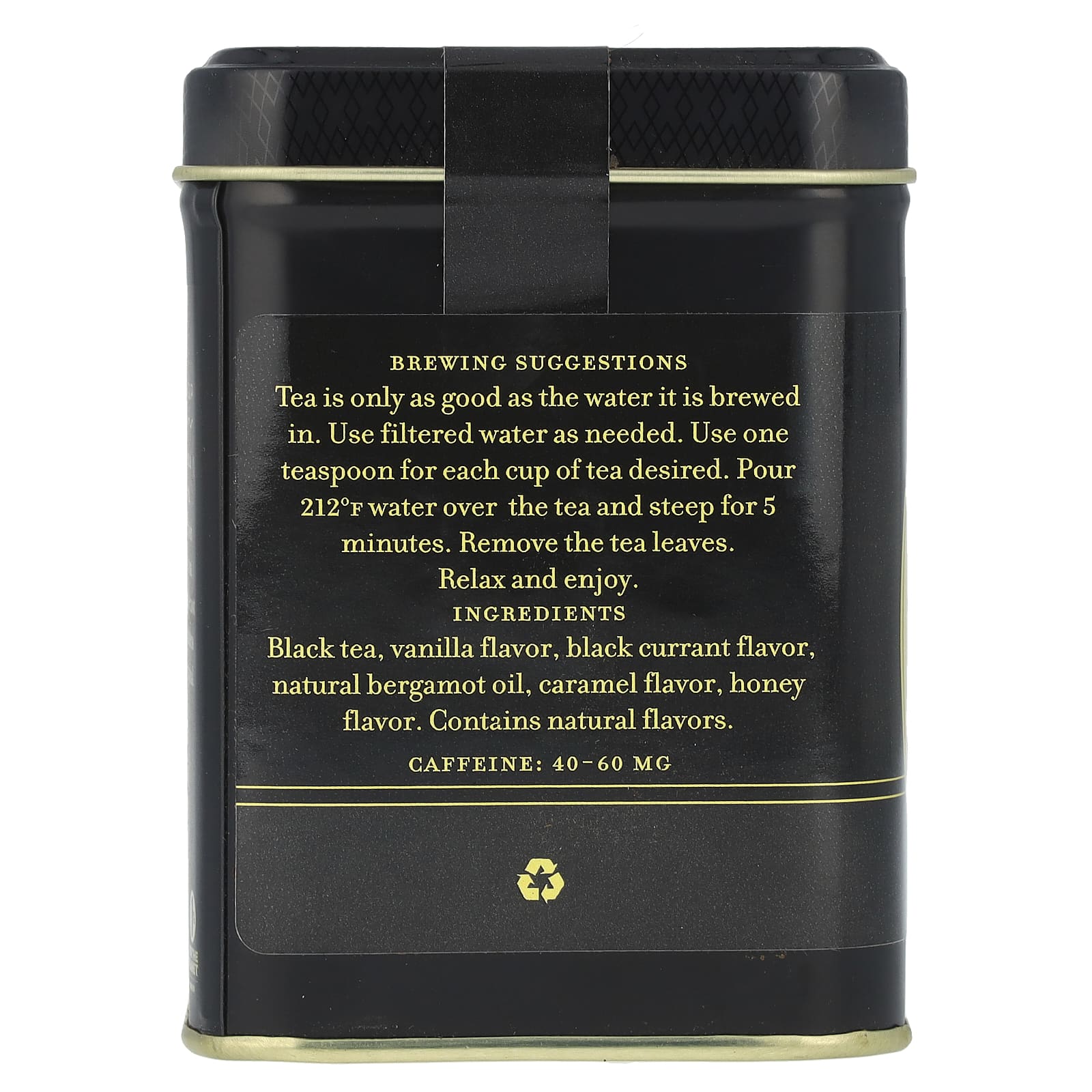 Harney & Sons, Ароматизированный черный чай, лондонский Тауэр, 112 г (4 унции)