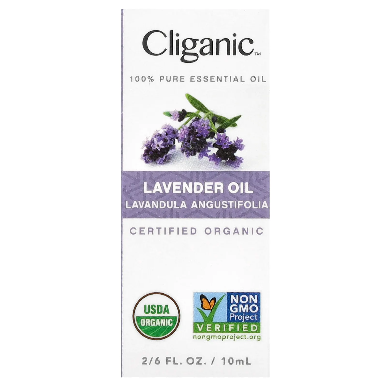 Cliganic, на 100% чистое эфирное масло, лаванда, 10 мл (2,6 жидк. унции)