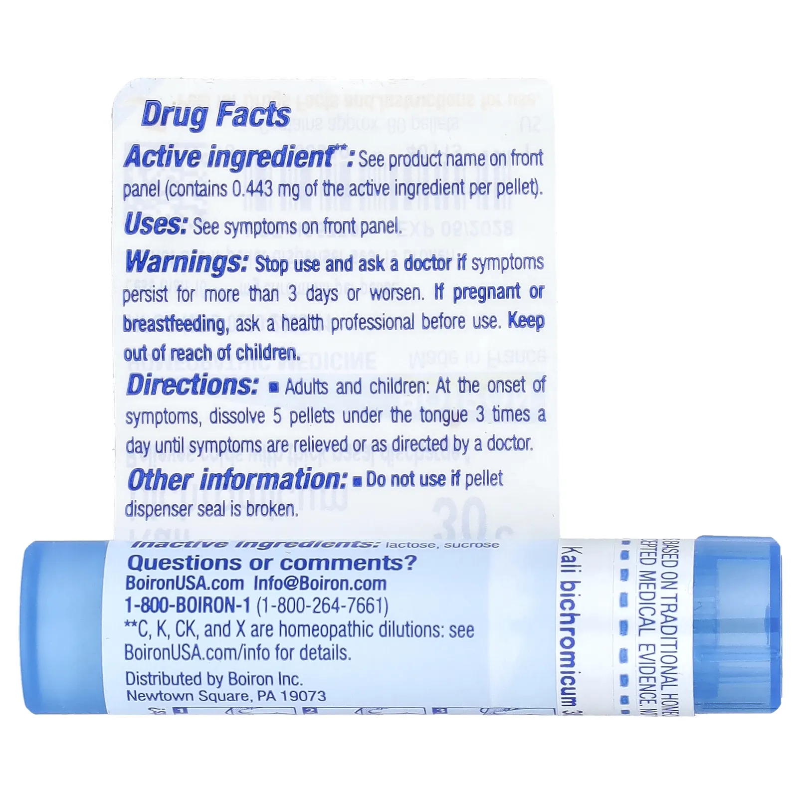 Boiron, Кали бихромикум, 30C, прибл. 80 гранул