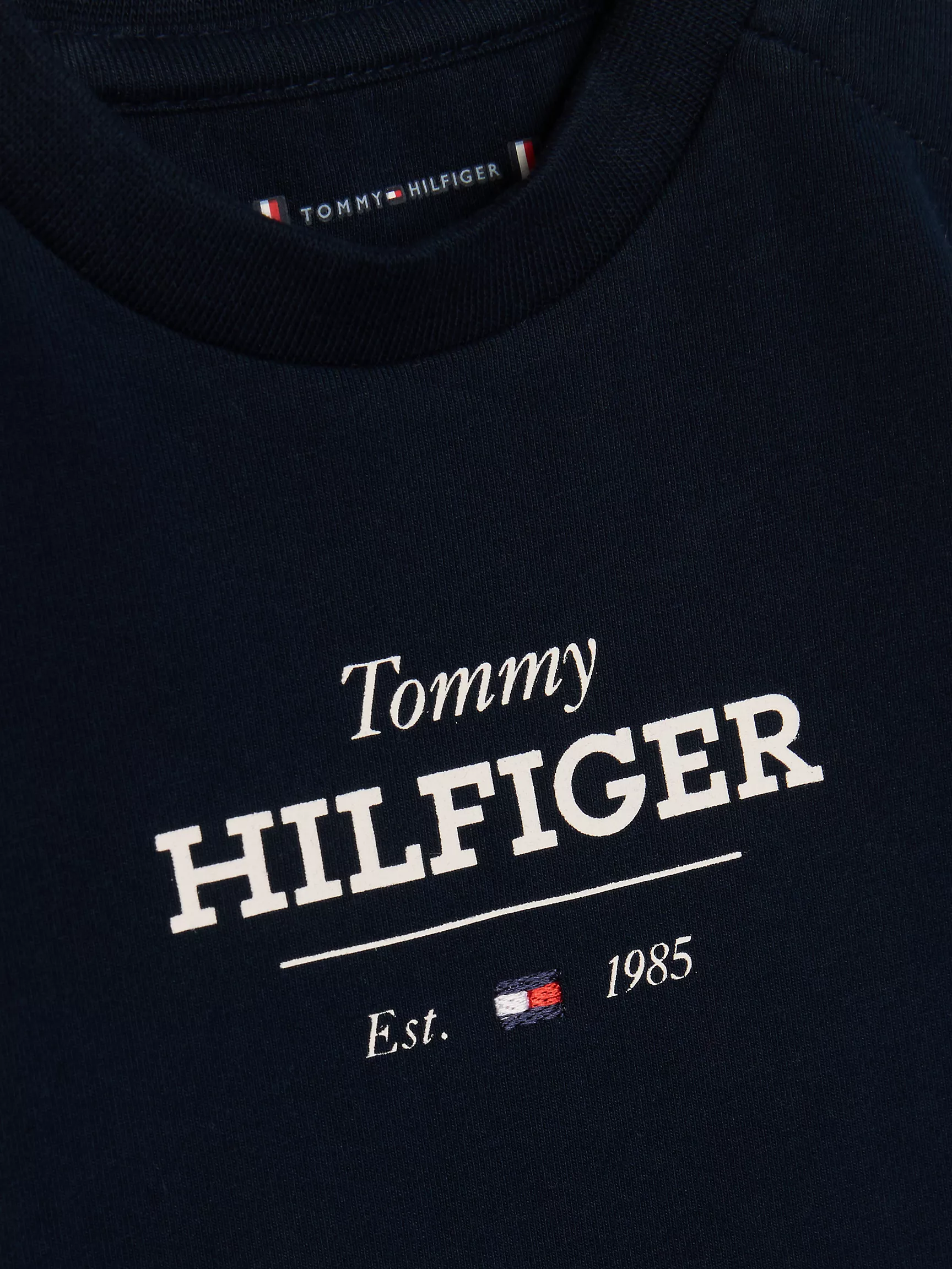 Детская футболка Tommy Hilfiger, Детская эластичная футболка с логотипом Monotype 1985