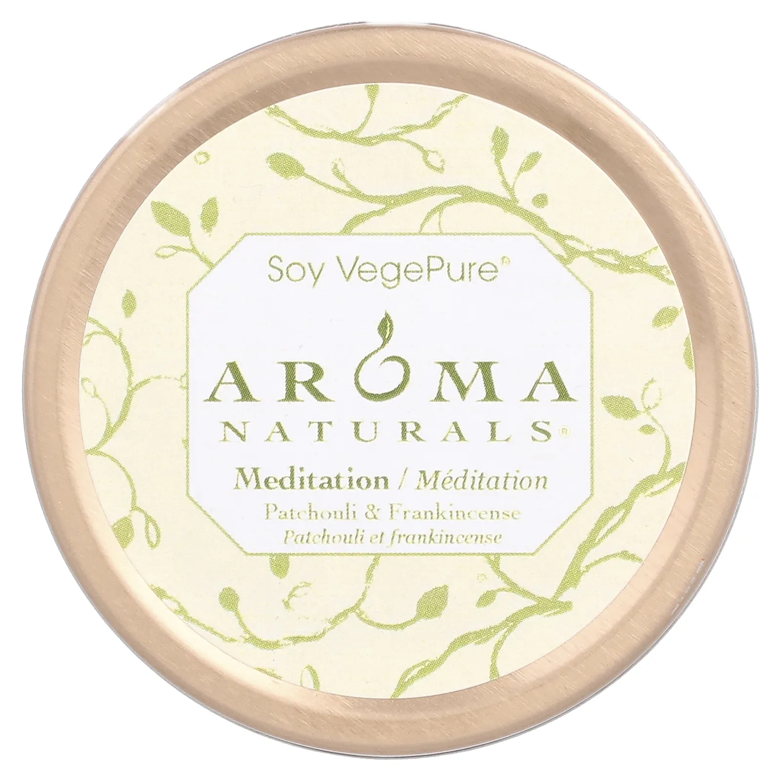 Aroma Naturals, Soy VegePure, свеча Meditation, удобна для путешествий, пачули и ладан, 79,38 г (2,8 унции)