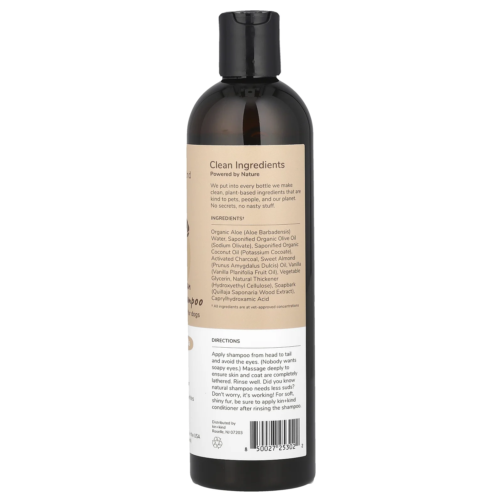 Kin+Kind, Натуральный шампунь для глубокого очищения, для собак, с миндалем и ванилью, 354 мл (12 жидк. Унций)