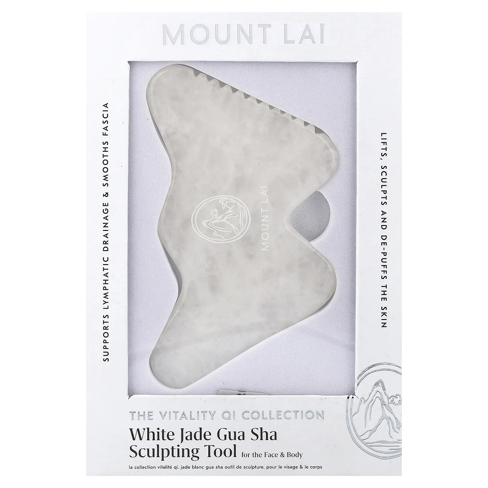 Mount Lai, The Vitality QI Collection, средство для лепки гуаша из белого нефрита, 1 шт.