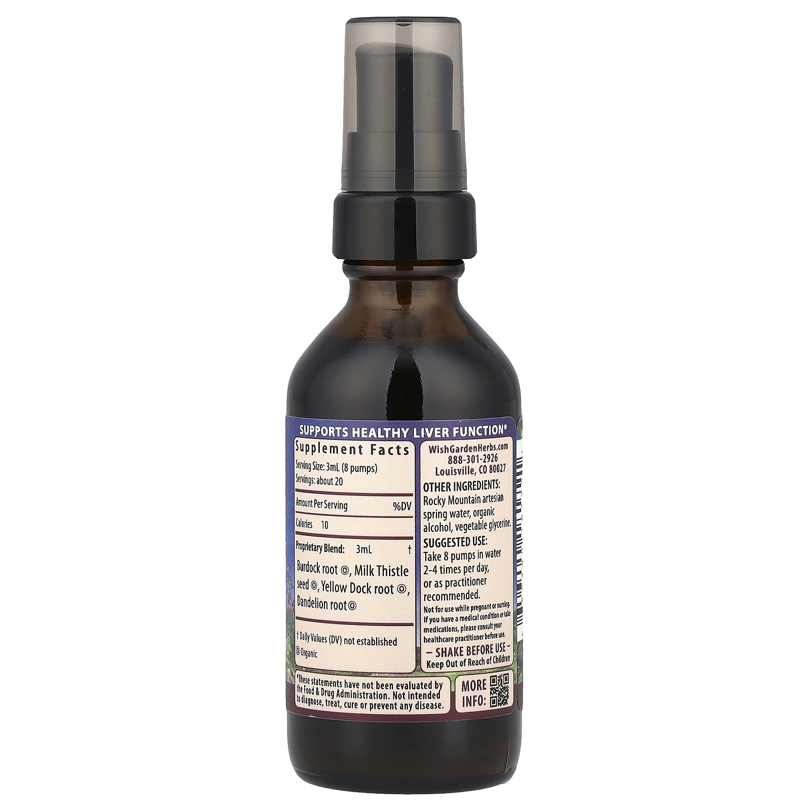 WishGarden Herbs, Liver ™ Strength, 59 мл (2 жидк. Унции)