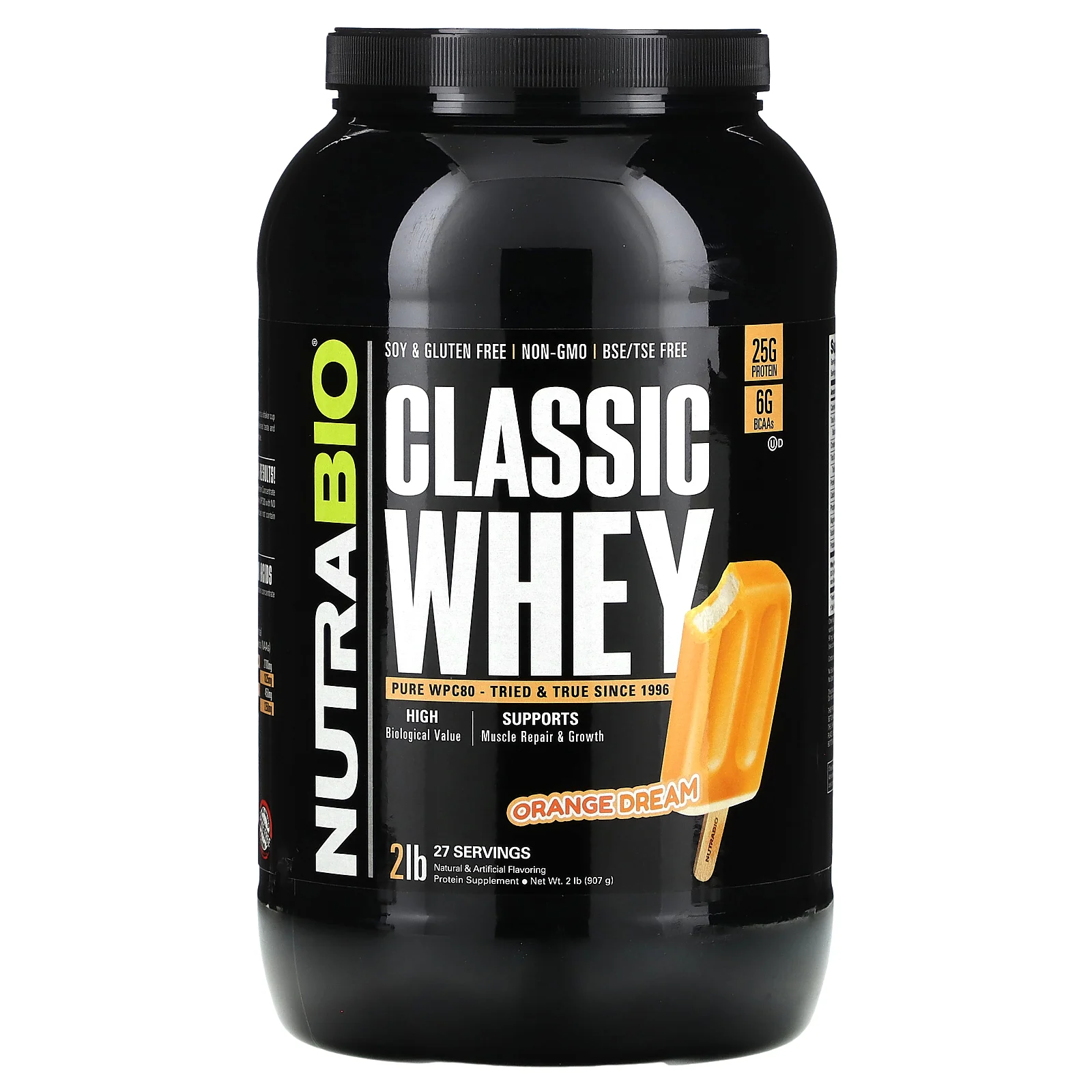 NutraBio, Classic Whey Protein, Orange Dream, 907 г (2 фунта)