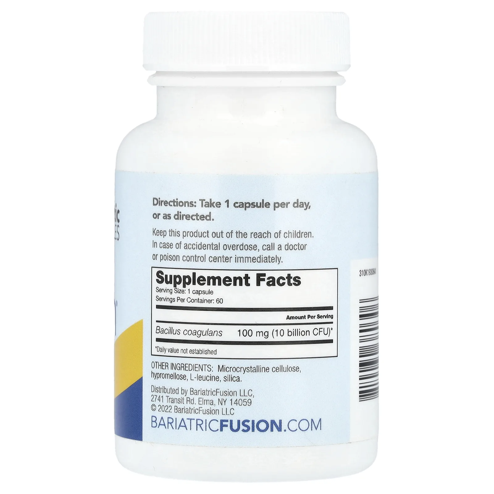 Bariatric Fusion, Капсулы с пробиотиком, 100 мг (10 млрд КОЕ), 60 капсул