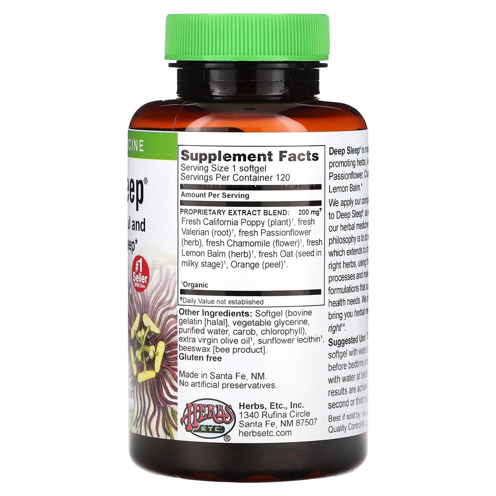 Herbs Etc., Deep Sleep, 120 капсул быстрого действия