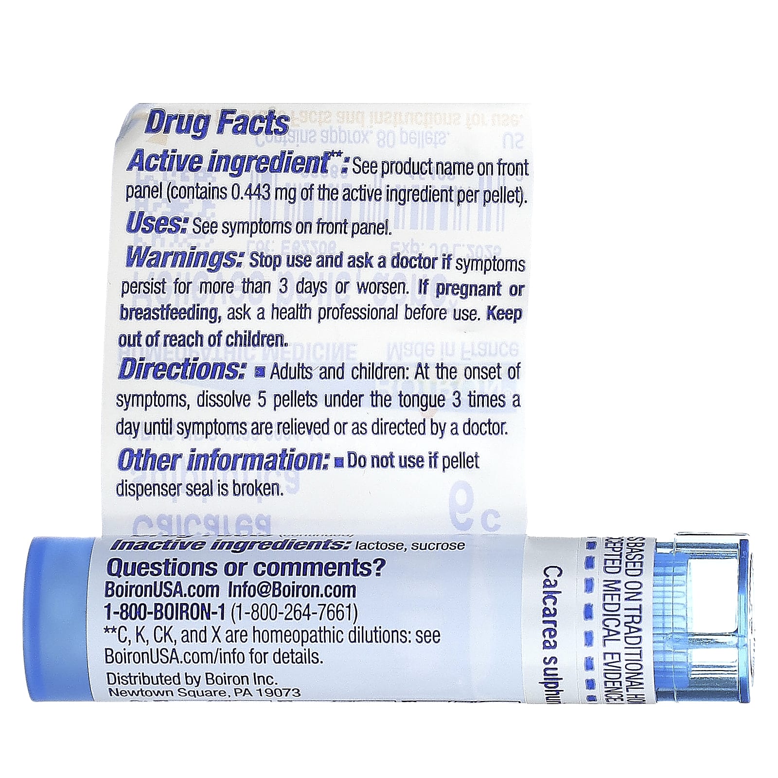 Boiron, Калькареа сульфурика, 6C, прибл. 80 гранул