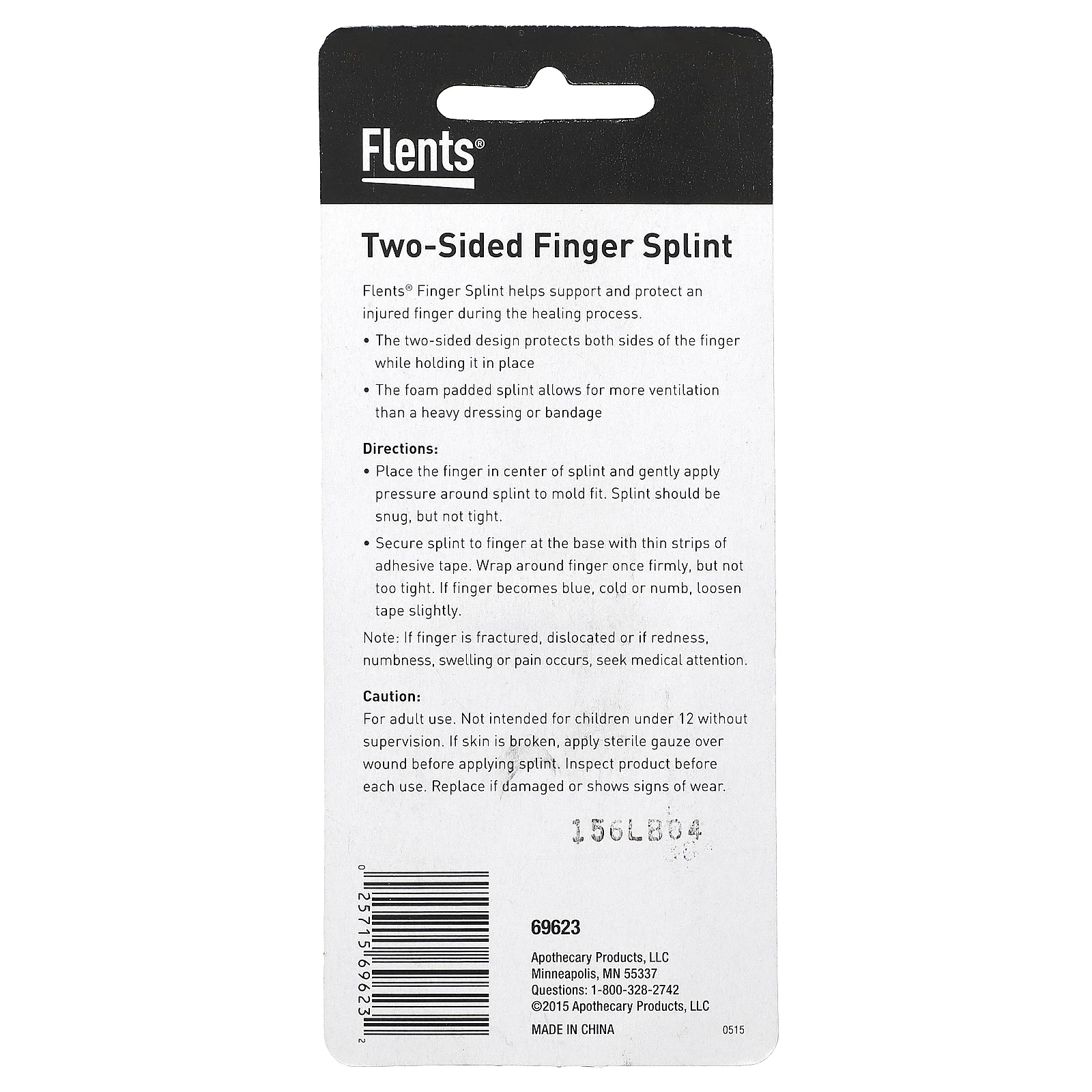 Flents, напальчник, двусторонний, средний, 1 шт.