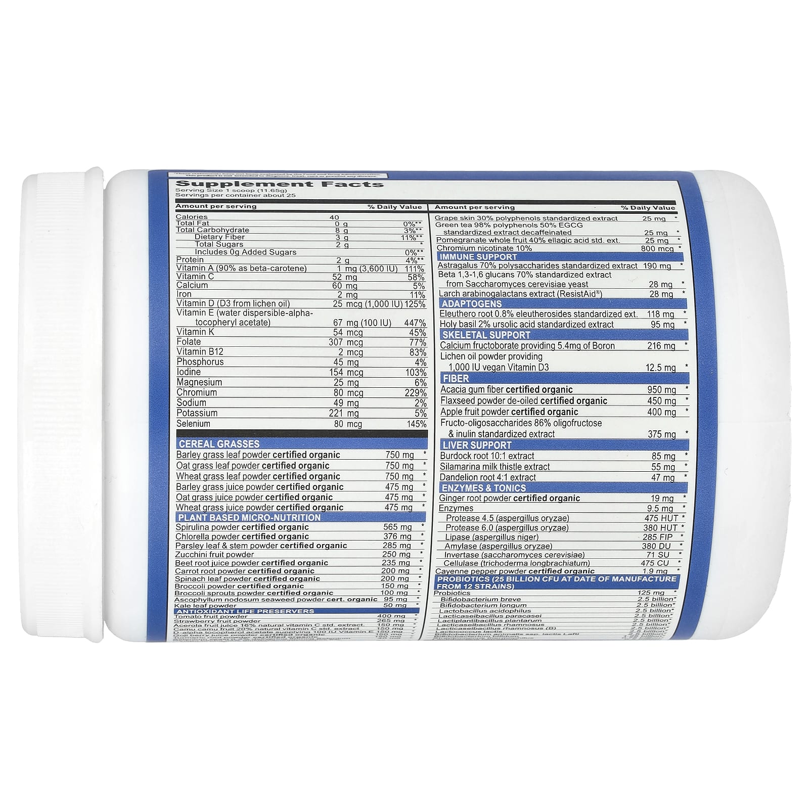 Vibrant Health, Green Vibrance, версия 21.0, голубика и лимон, 292 г (10,3 унции)