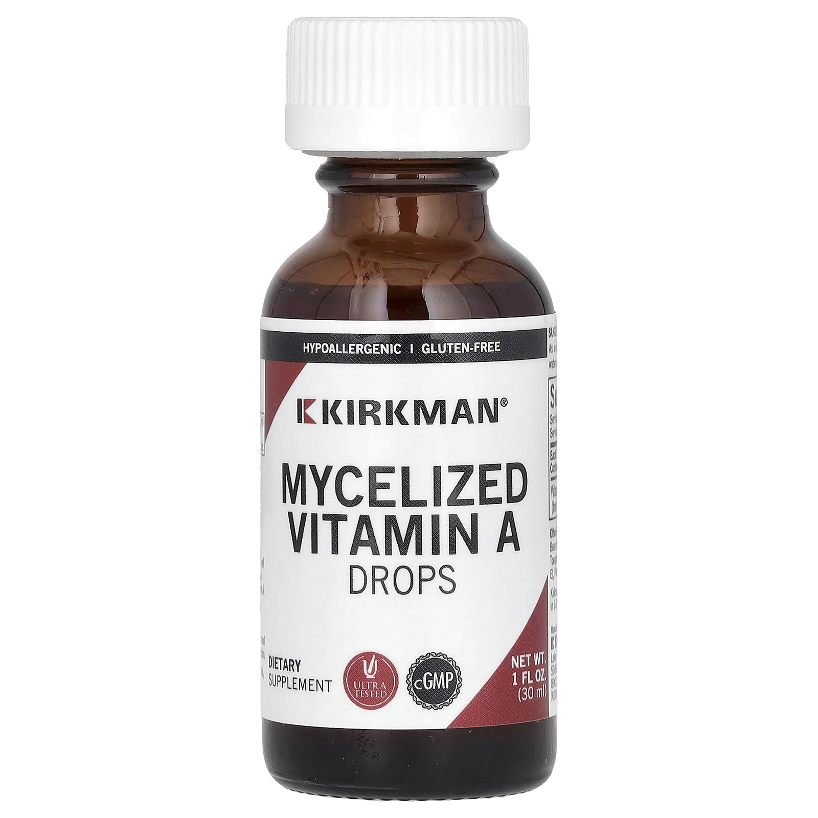 Kirkman Labs, мицеллярный витамин A, в каплях, 30 мл (1 жидк. унция)