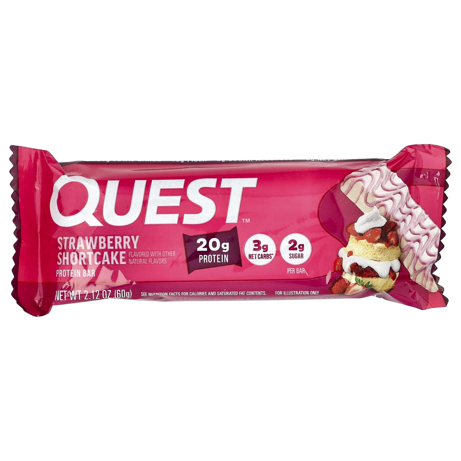 Quest Nutrition, протеиновый батончик, клубничное песочное печенье, 12 батончиков по 60 г (2,12 унции)