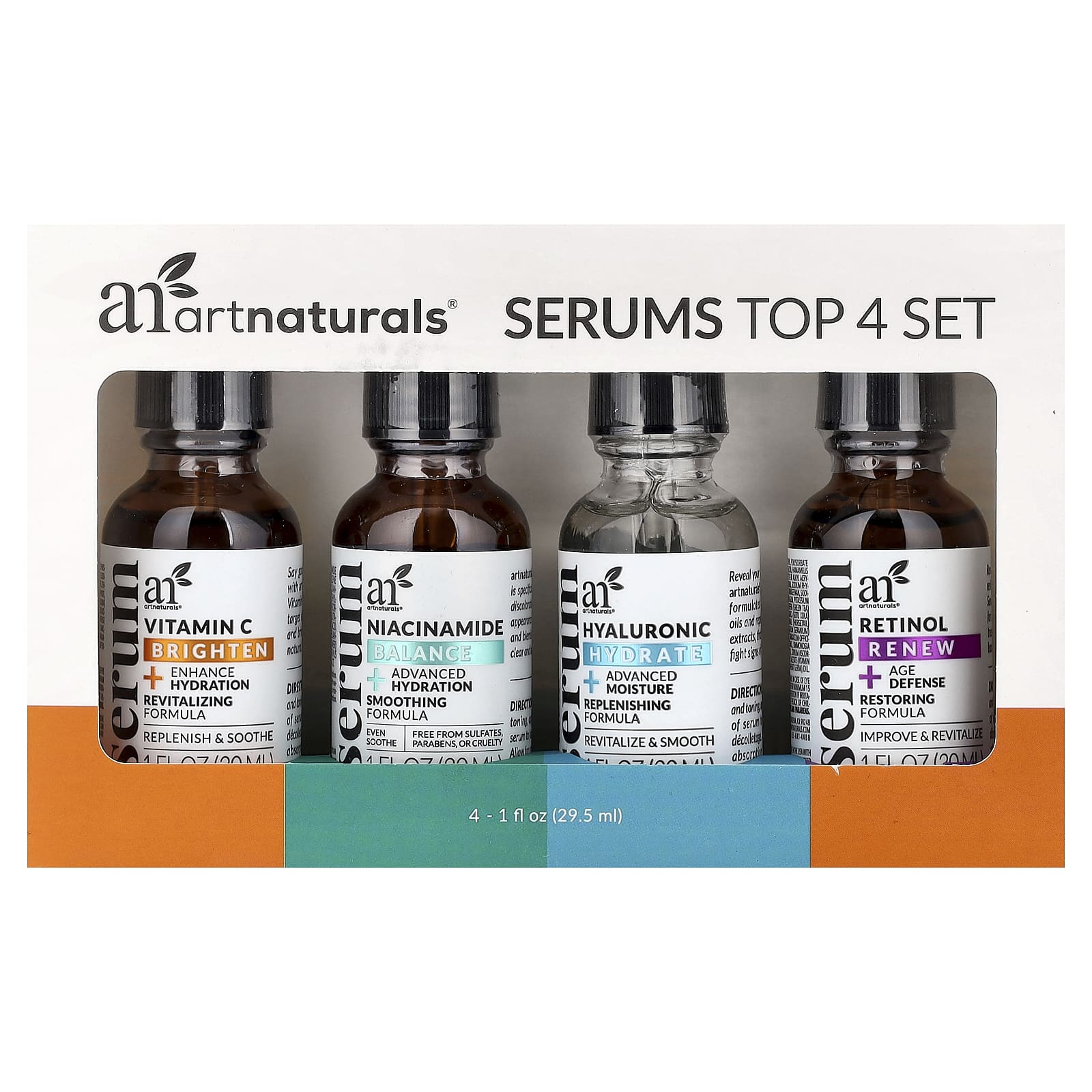 artnaturals, Serum Top 4, набор сывороток, 4 шт., 29,5 мл (1 жидк. унция)