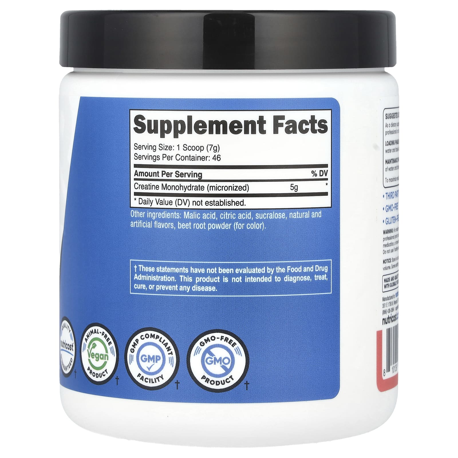 Nutricost, Performance, моногидрат креатина, арбуз, 300 г (10,7 унции)