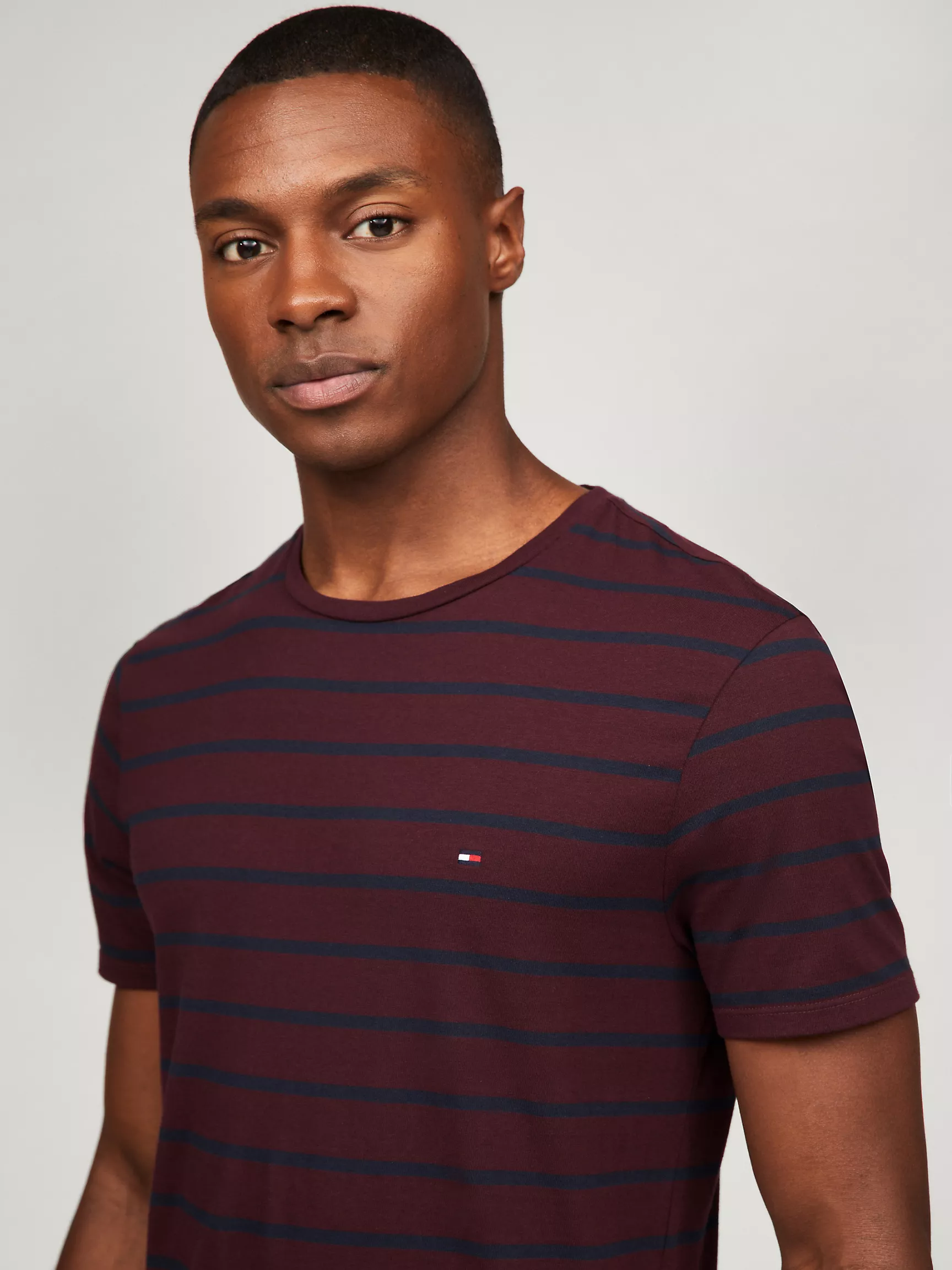 Мужская футболка Tommy Hilfiger, Эластичная футболка премиального качества сверхприталенного кроя