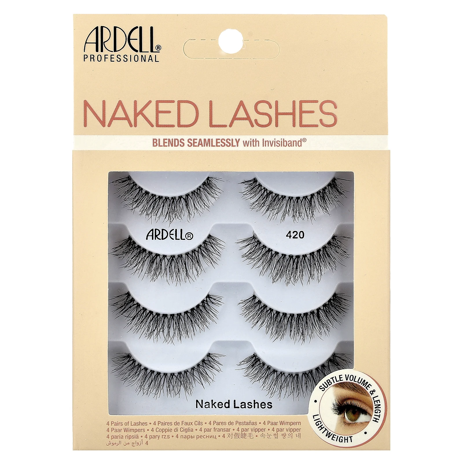 Ardell, Naked Lashes, 420`` 4 пары