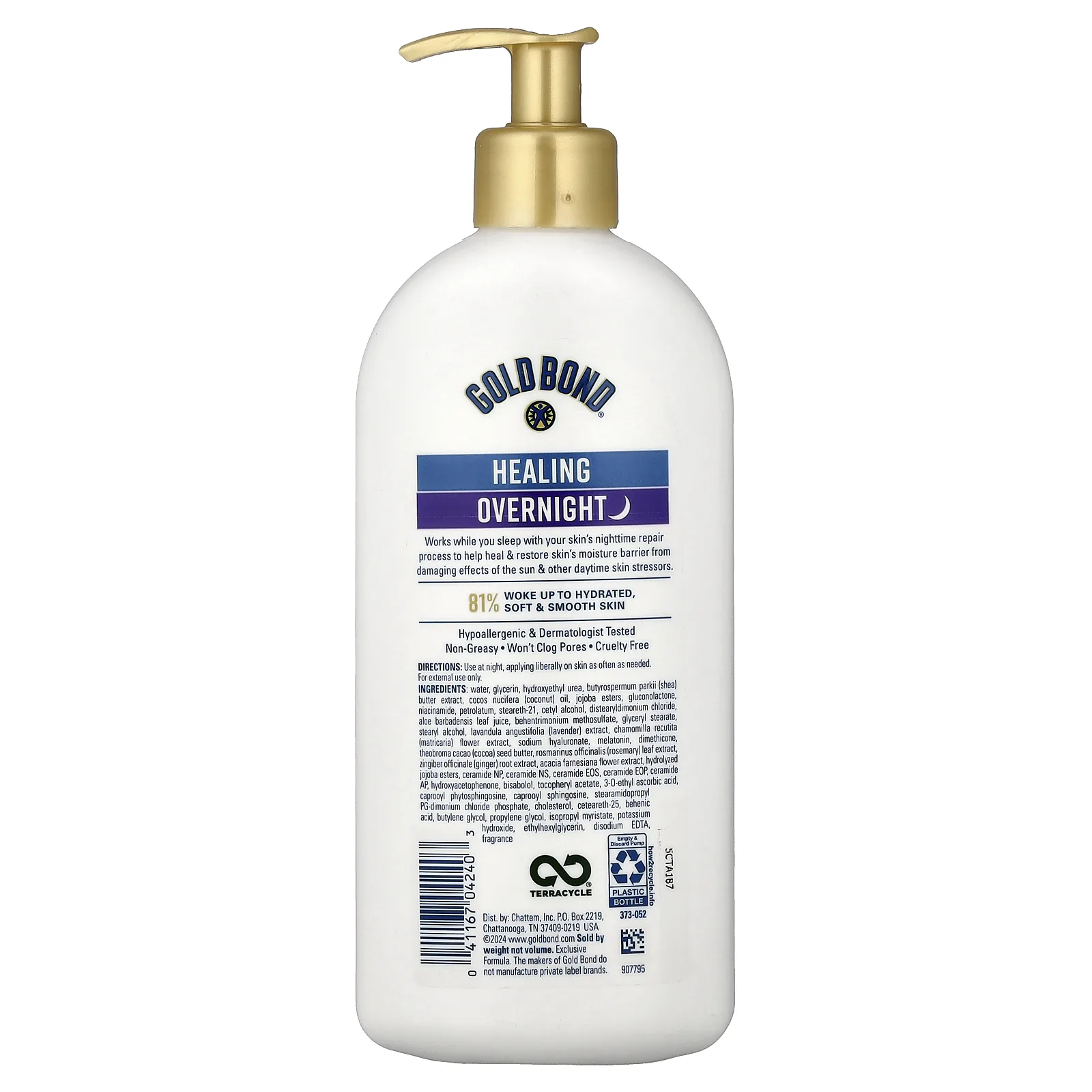Gold Bond, заживляющий ночной лосьон для тела и лица, 368 г (13 унций)