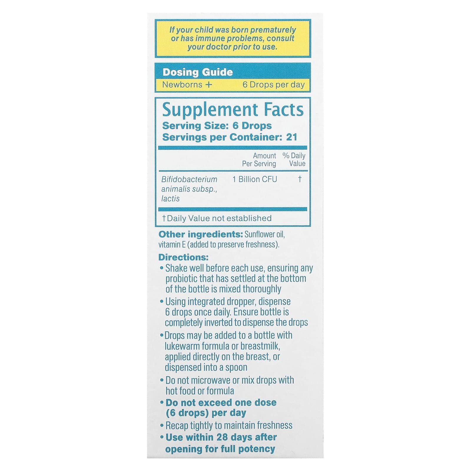 Mylicon для детей, ежедневные пробиотические капли, для новорожденных, 8 мл (0,28 жидк. Унции)