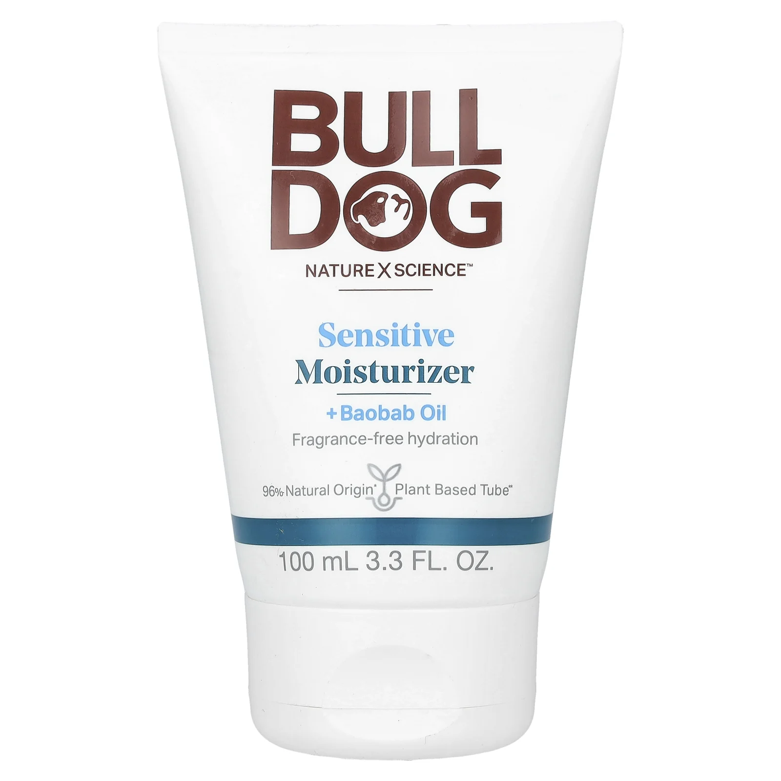 Bulldog Skincare For Men, увлажняющий крем для чувствительной кожи, без отдушки, 100 мл (3,3 жидк. унции)