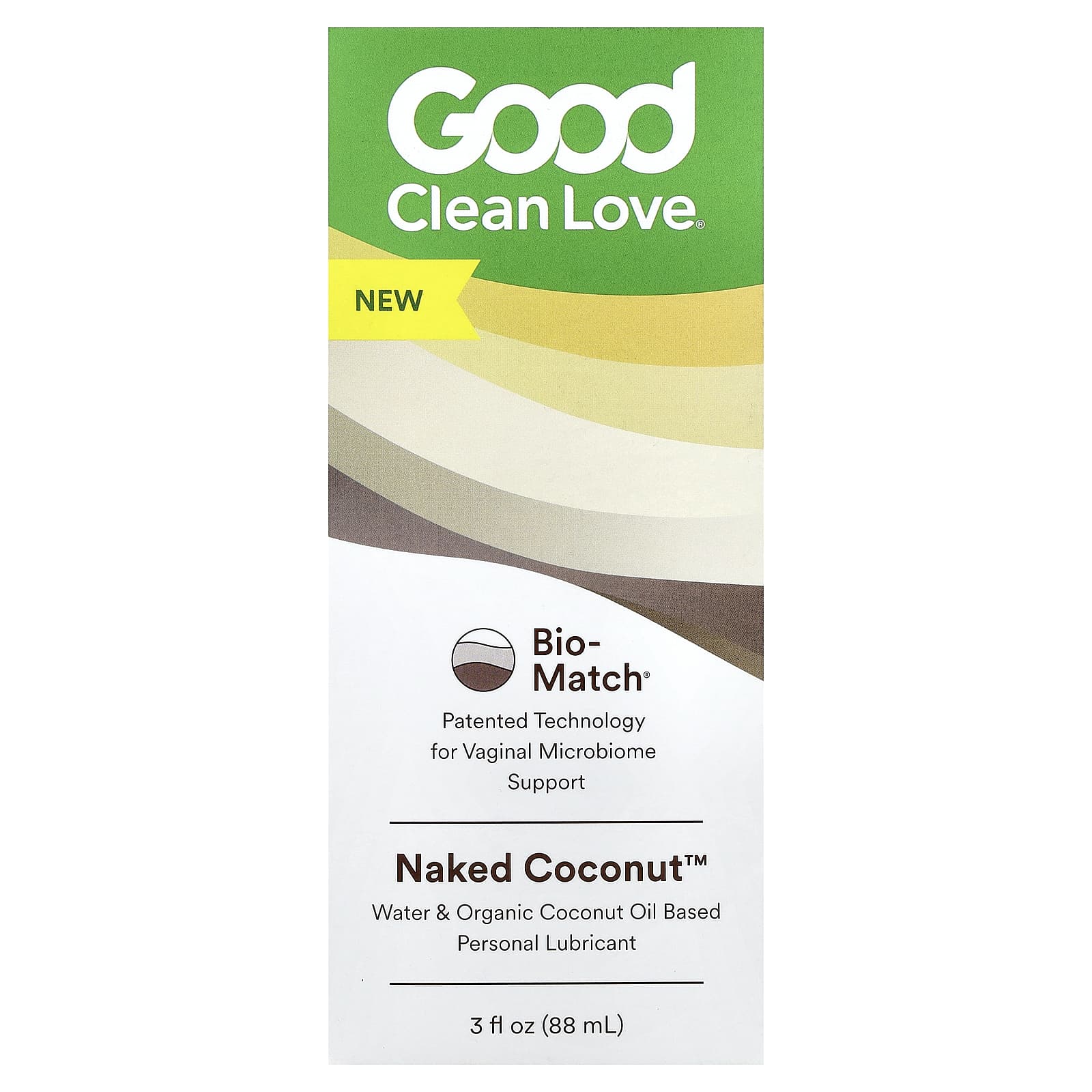 Good Clean Love, персональная смазка, Naked Coconut™, 88 мл (3 жидк. унции)