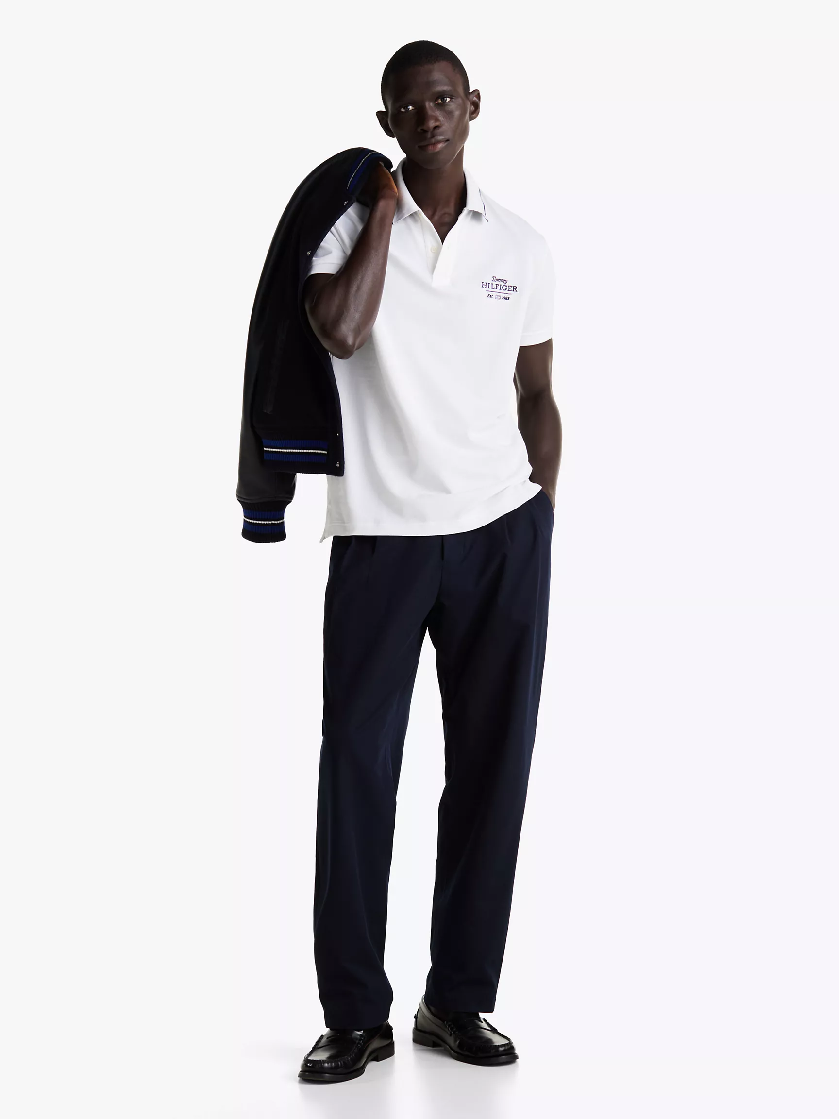 Мужское поло Tommy Hilfiger, Стандартное поло с вышитым логотипом Hilfiger