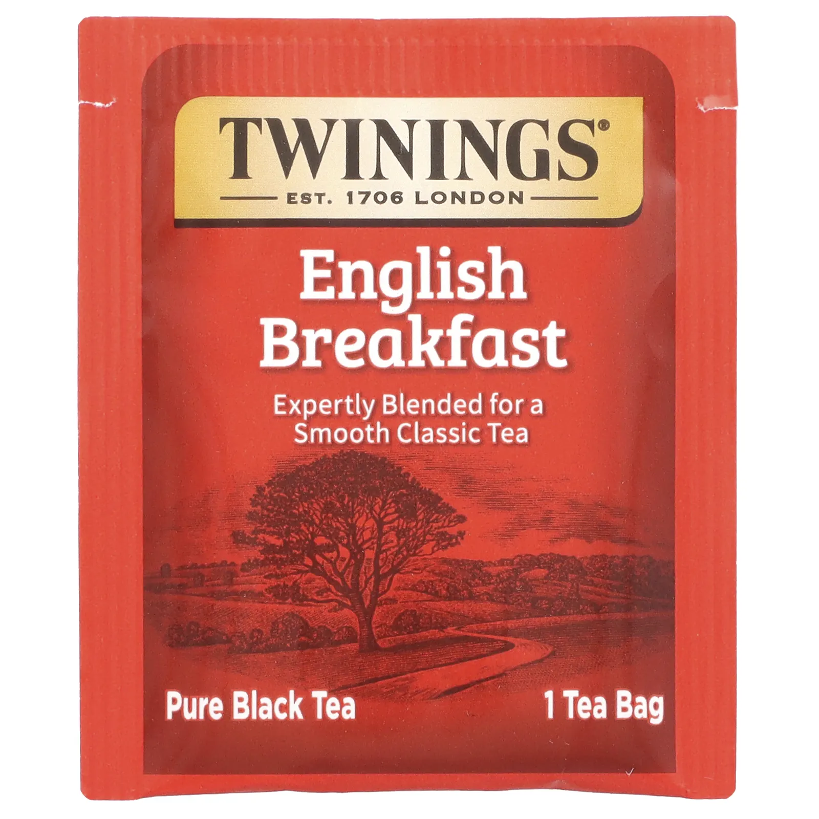 Twinings, 100% чистый черный чай «Английский завтрак», 25 чайных пакетиков, 50 г (1,76 унции)
