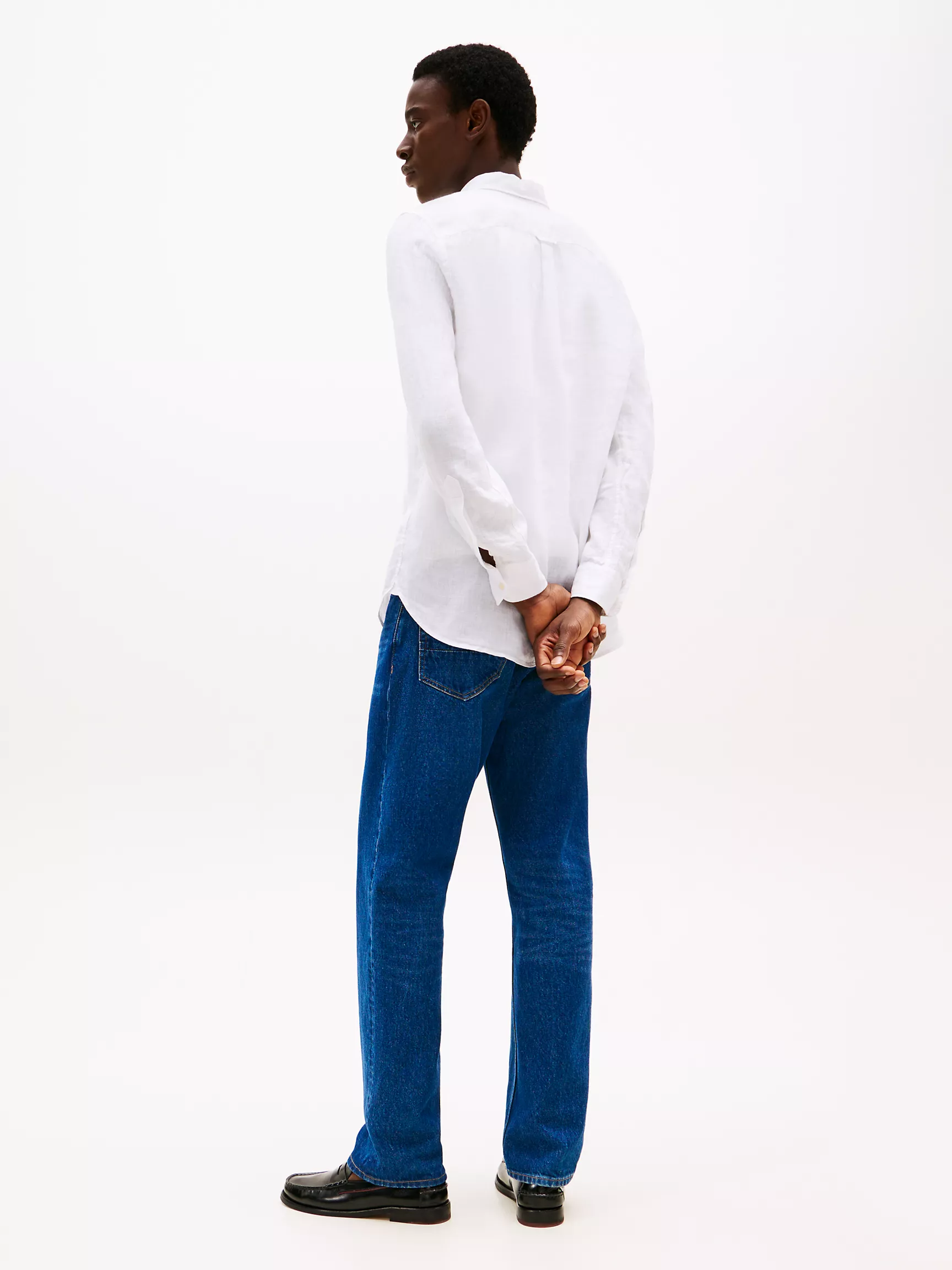 Мужская рубашка Tommy Hilfiger, Стандартная рубашка из окрашенного льна