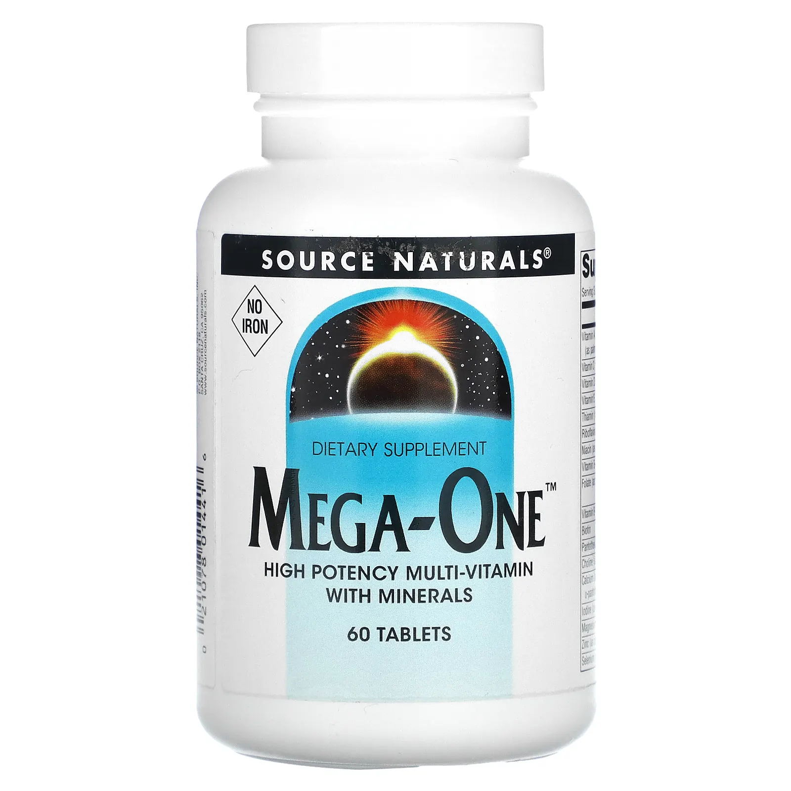 Source Naturals, Мультивитамины Mega-One без железа, 60 таблеток