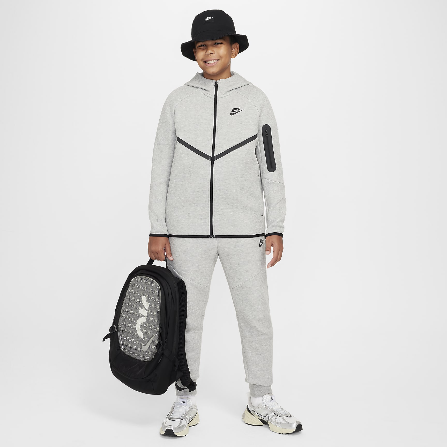 Nike Sportswear Tech Fleece Big Kids' Full-Zip Hoodie (Extended Size)