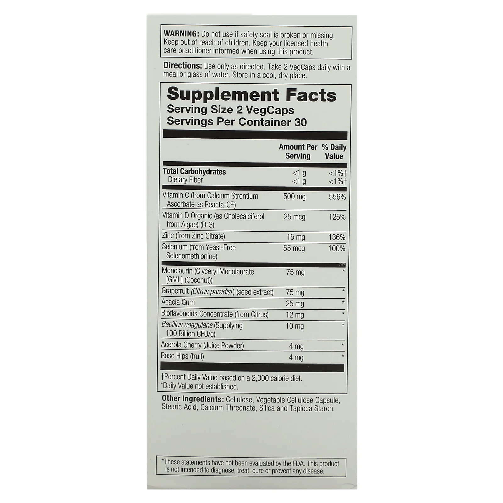 Solaray, ImmuFight, Ежедневная защита, 60 вегетарианских капсул