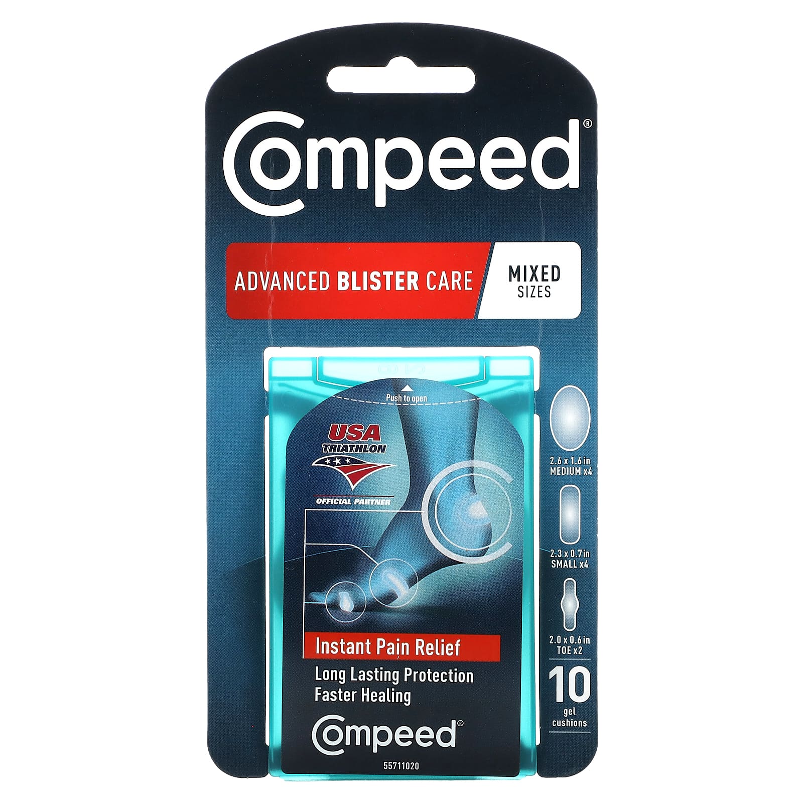 Compeed, улучшенный уход в блистерной упаковке, 10 ампул с гелем