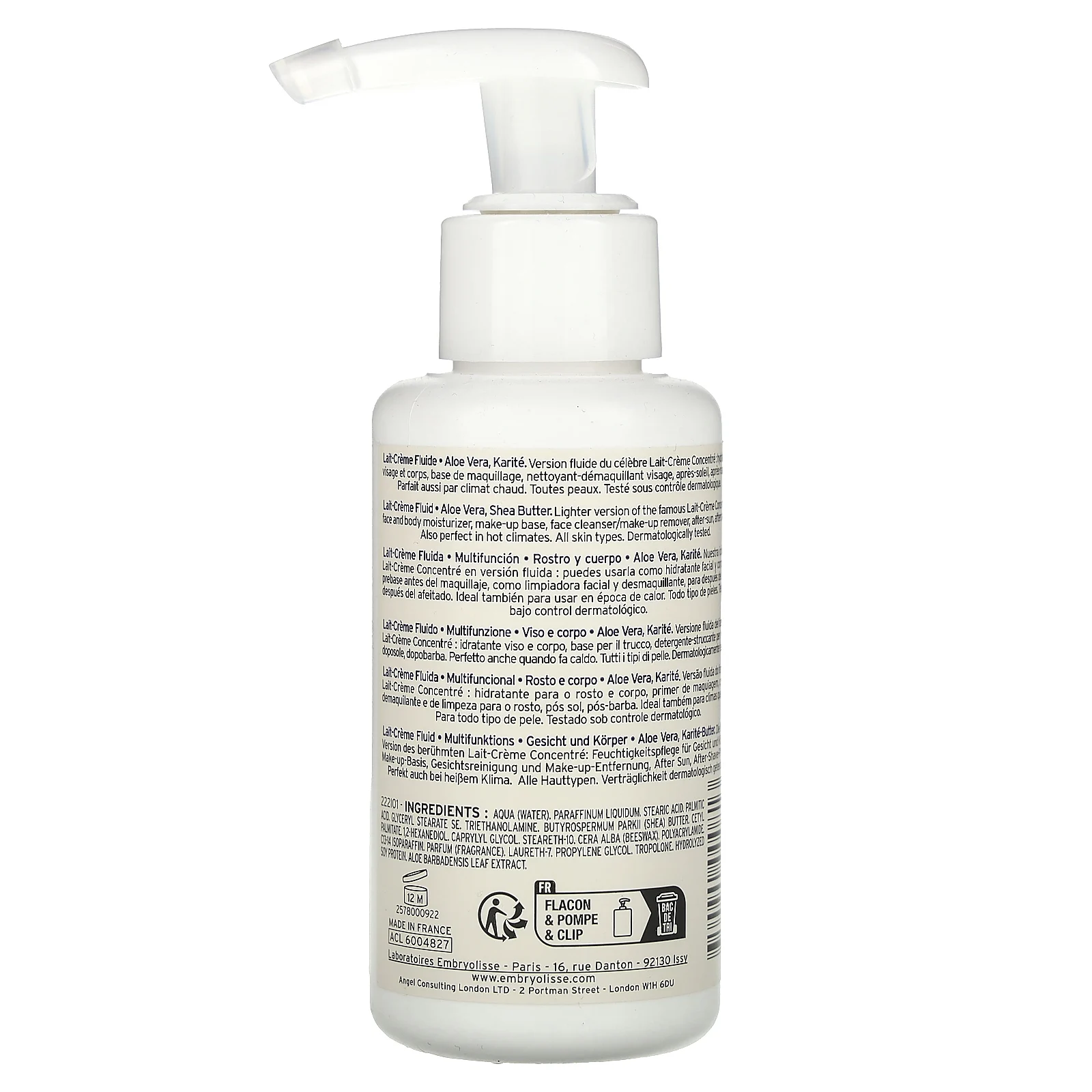 Embryolisse, Lait-Creme Fluide, многофункциональное питательное и увлажняющее крем-молочко, 75 мл (2,54 жидк. унции)