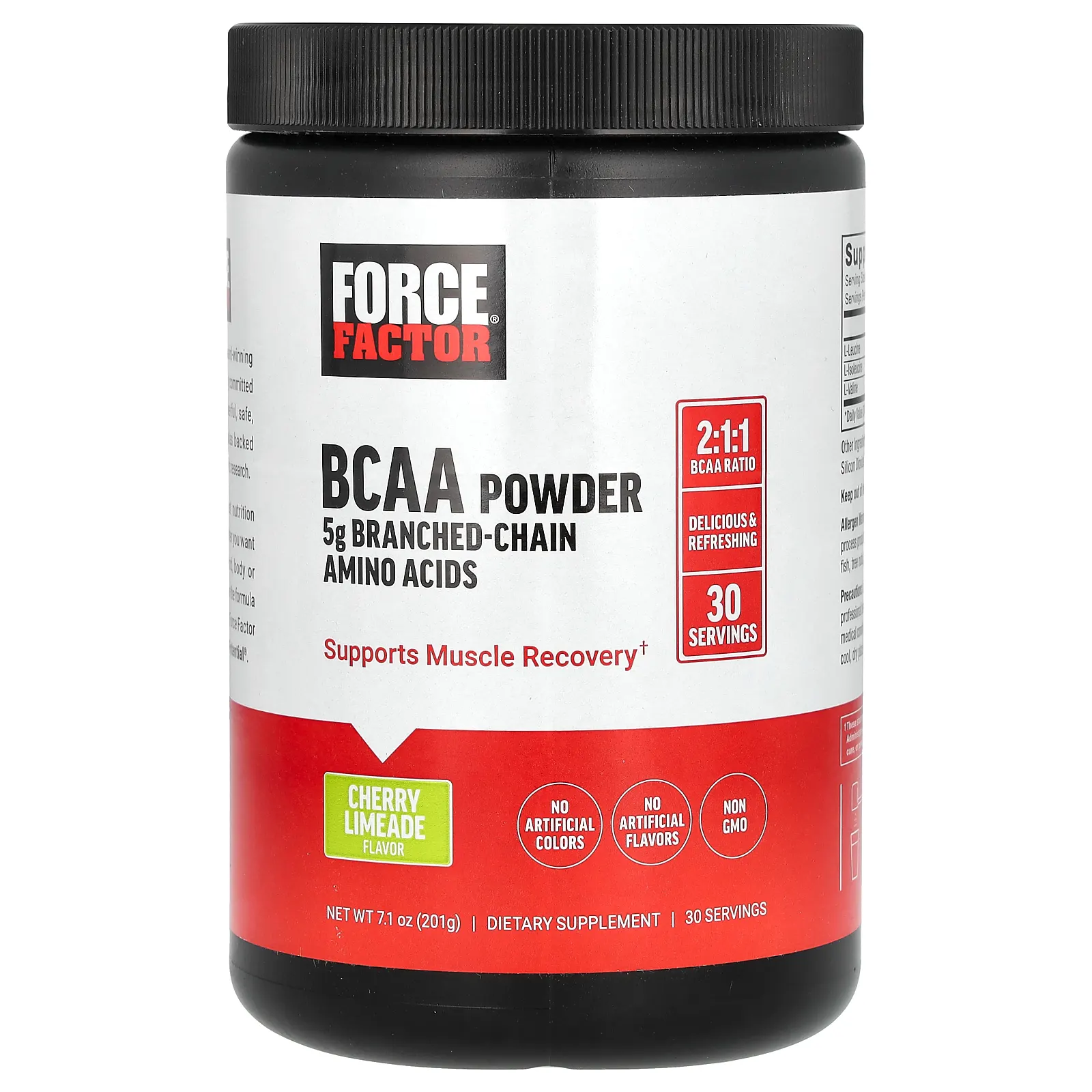 Force Factor, BCAA в порошке, вишневый лаймад, 201 г (7,1 унции)