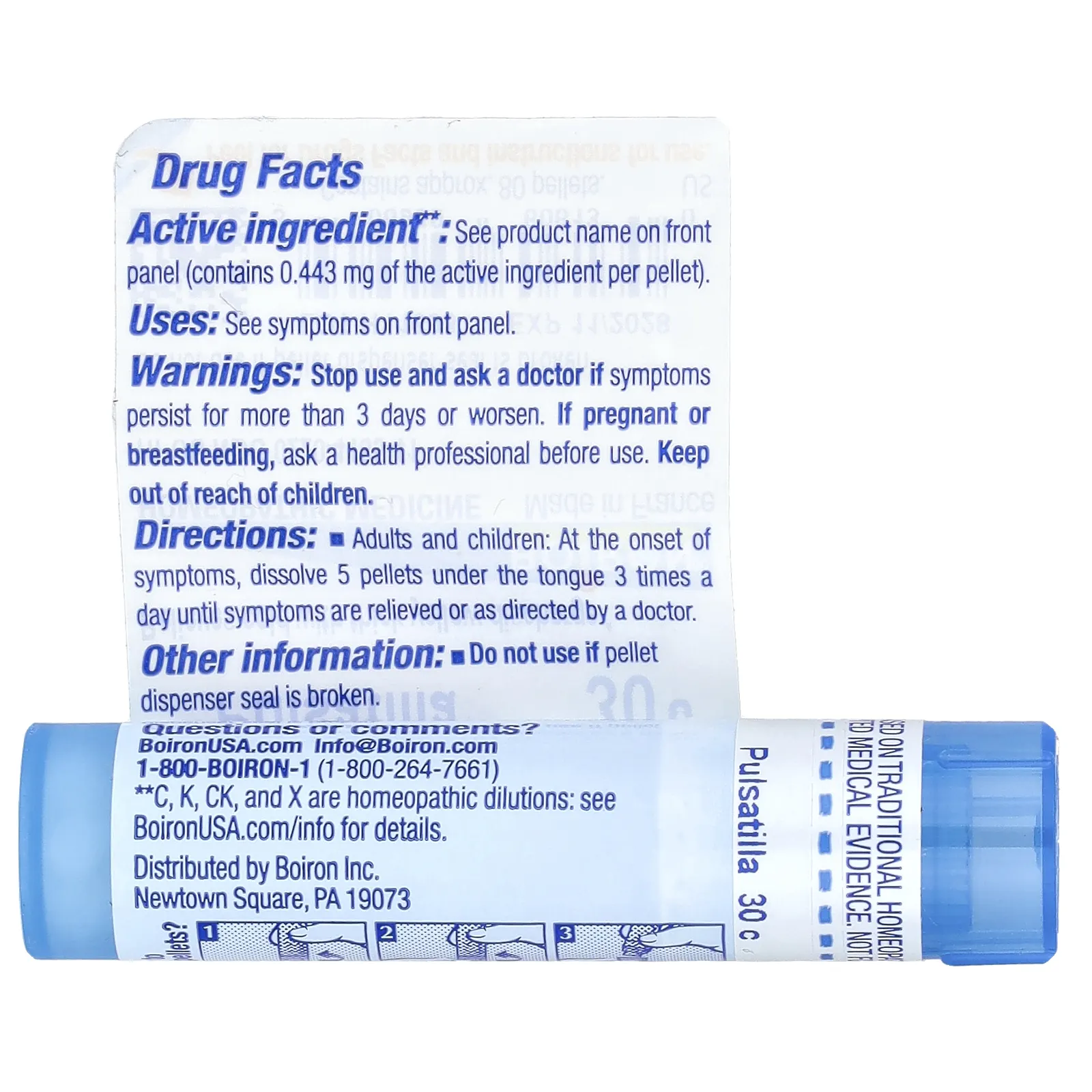 Boiron, Пульсатилла, 30C, прибл. 80 гранул