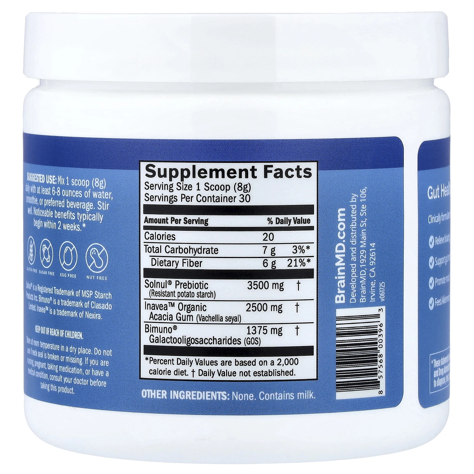 BrainMD, PreBrainBiotics, 241,3 г (8,47 унции)